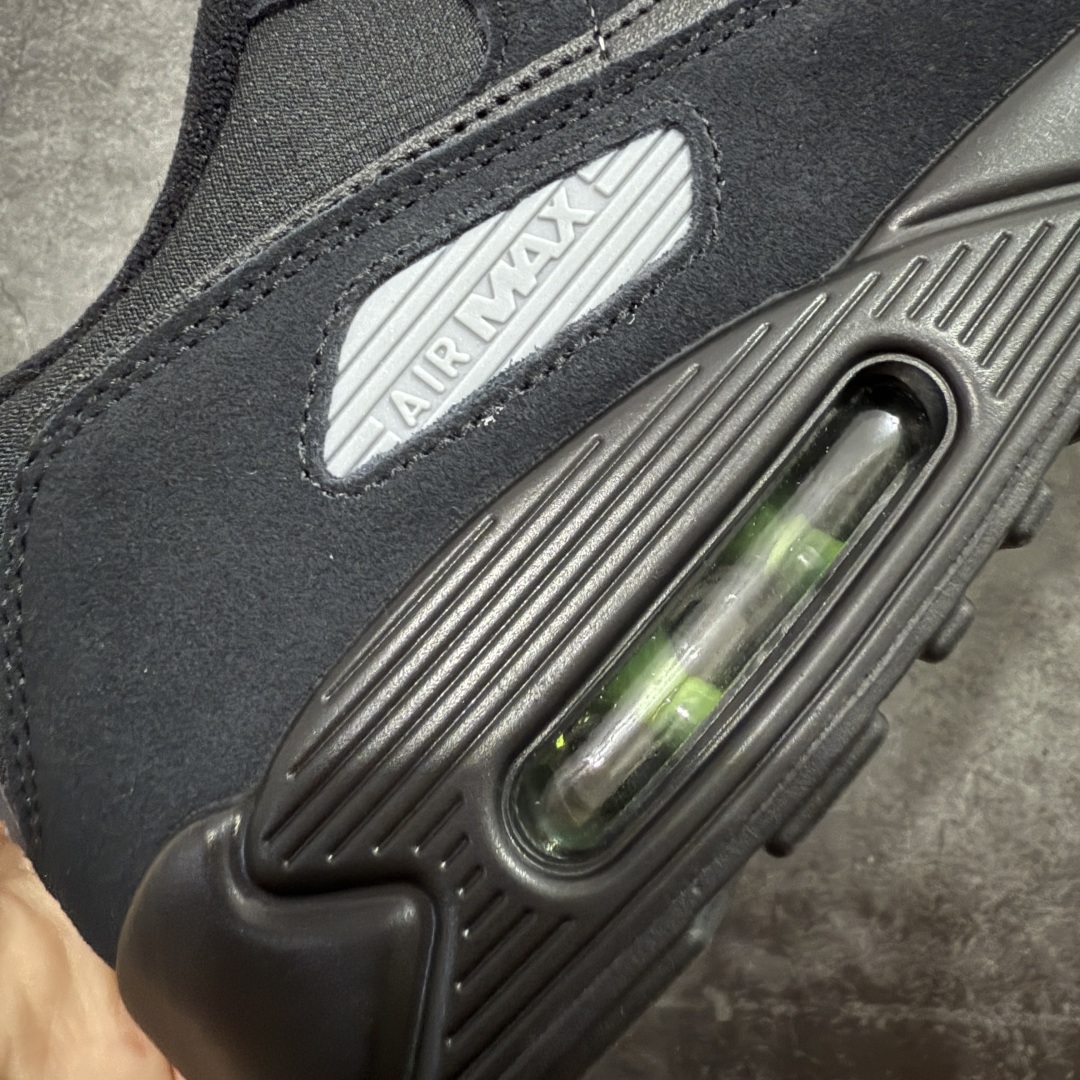 图片[3]-【顶级芯片版】Nike Air Max 90 舒适 复古 合成革减震防滑透气 低帮 休闲跑步鞋 黑灰 FQ2377-001 鞋舌标可扫码 海外欧州过验版 原纸版原楦头 顶级90款问市 开发数月 原版开发 多道QC质检 鞋型完美复刻 原厂级别工艺 正确色卡 正确气垫蓝光 正确大底 独家私模 采用进口头层牛皮拼接 定位高端市场 行业标杆工艺 尺码：39 40 40.5 41 42 42.5 43 44 44.5 45 46-选品中心