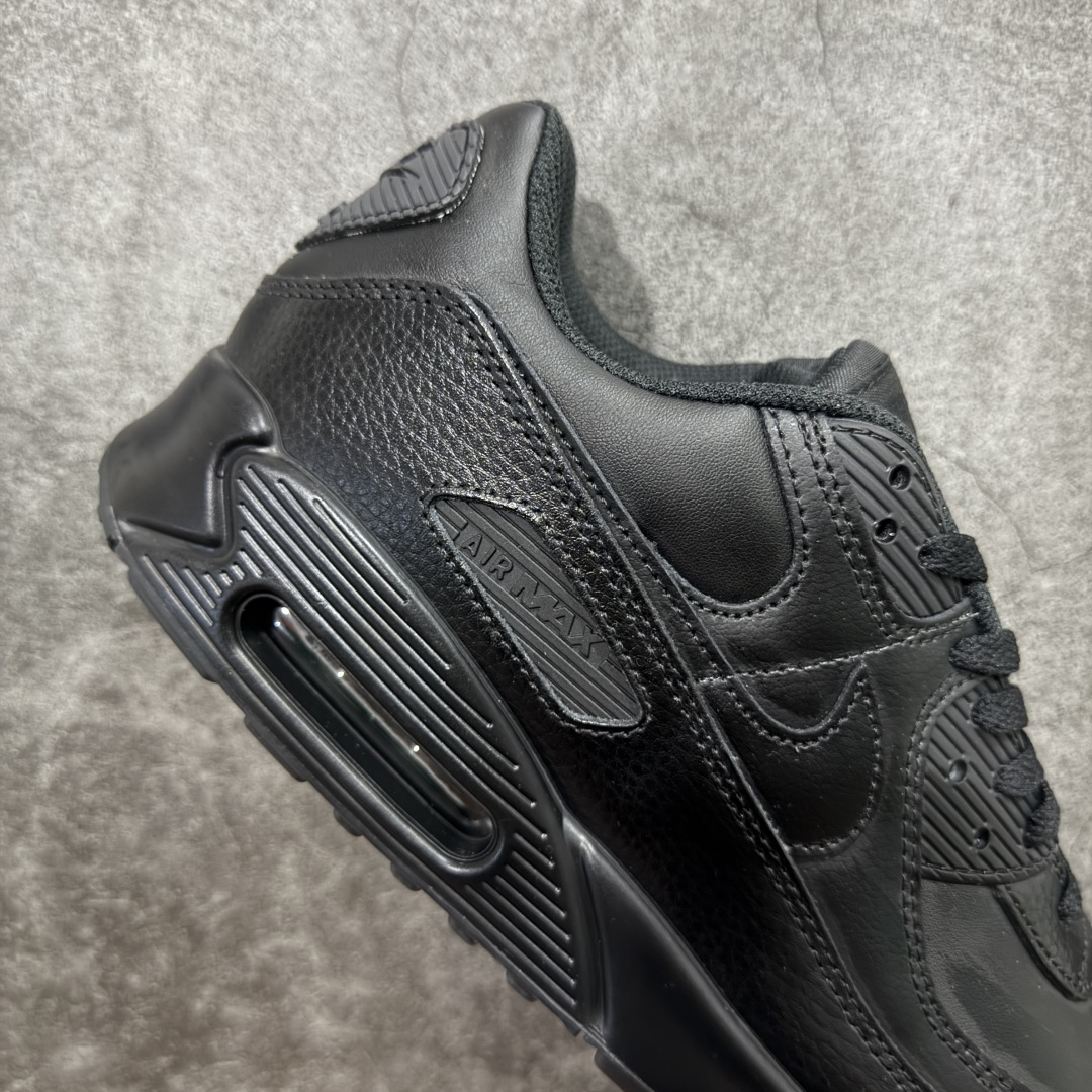 图片[7]-【顶级芯片版】Nike Air Max 90 舒适 复古 合成革减震防滑透气 低帮 休闲跑步鞋 纯黑皮面 CZ5594-001 鞋舌标可扫码 海外欧州过验版 原纸版原楦头 顶级90款问市 开发数月 原版开发 多道QC质检 鞋型完美复刻 原厂级别工艺 正确色卡 正确气垫蓝光 正确大底 独家私模 采用进口头层牛皮拼接 定位高端市场 行业标杆工艺 尺码：39 40 40.5 41 42 42.5 43 44 44.5 45 46-选品中心