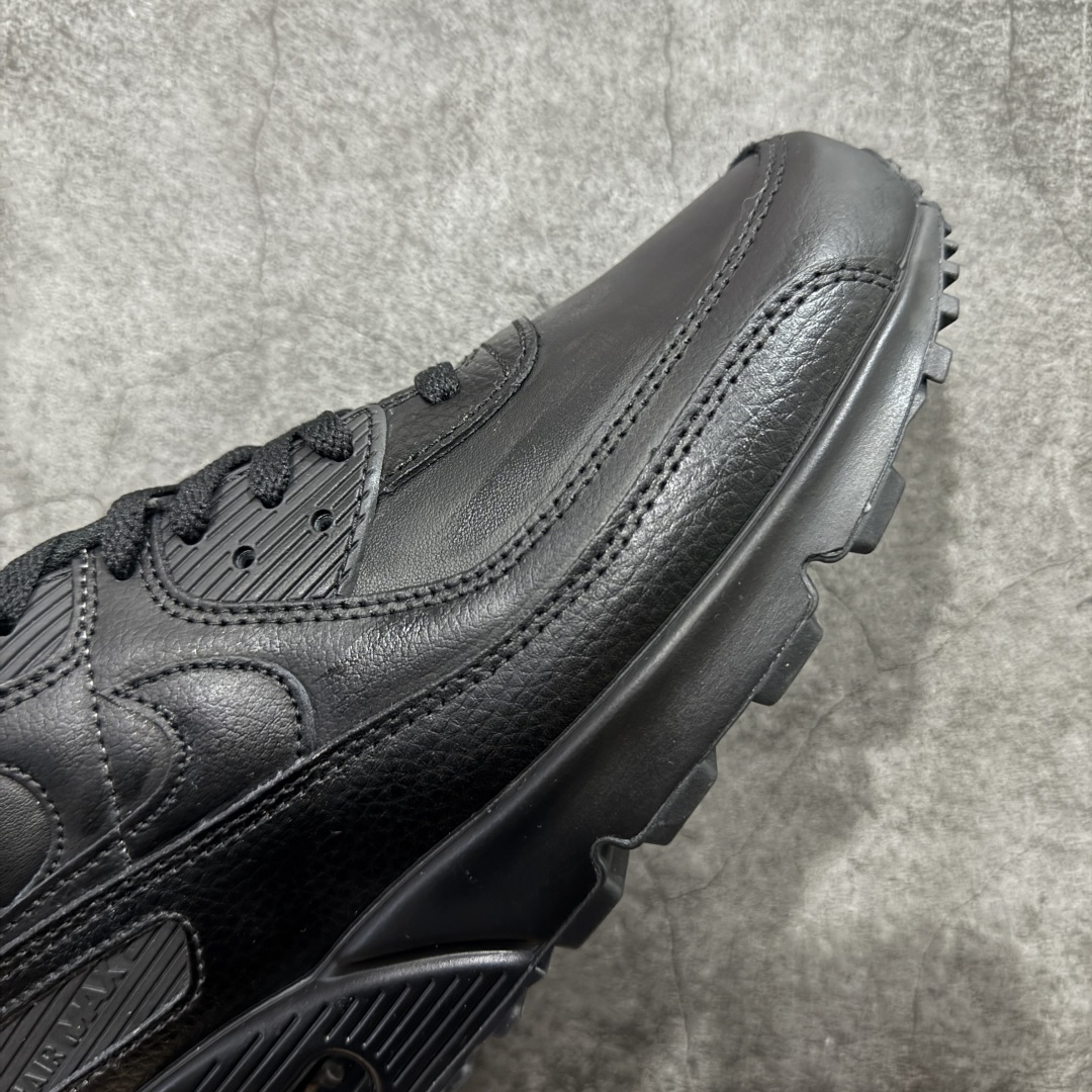 图片[6]-【顶级芯片版】Nike Air Max 90 舒适 复古 合成革减震防滑透气 低帮 休闲跑步鞋 纯黑皮面 CZ5594-001 鞋舌标可扫码 海外欧州过验版 原纸版原楦头 顶级90款问市 开发数月 原版开发 多道QC质检 鞋型完美复刻 原厂级别工艺 正确色卡 正确气垫蓝光 正确大底 独家私模 采用进口头层牛皮拼接 定位高端市场 行业标杆工艺 尺码：39 40 40.5 41 42 42.5 43 44 44.5 45 46-选品中心