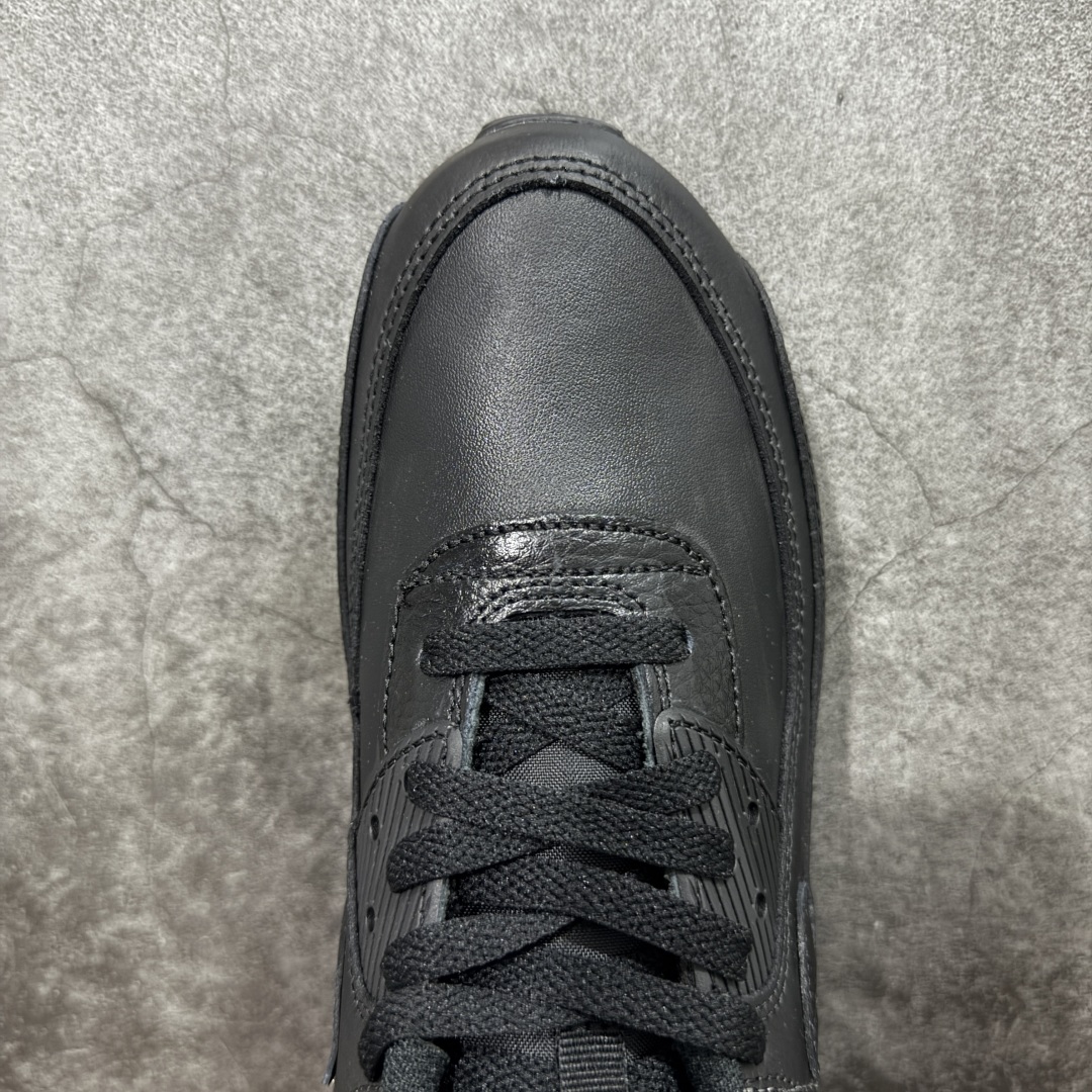 图片[5]-【顶级芯片版】Nike Air Max 90 舒适 复古 合成革减震防滑透气 低帮 休闲跑步鞋 纯黑皮面 CZ5594-001 鞋舌标可扫码 海外欧州过验版 原纸版原楦头 顶级90款问市 开发数月 原版开发 多道QC质检 鞋型完美复刻 原厂级别工艺 正确色卡 正确气垫蓝光 正确大底 独家私模 采用进口头层牛皮拼接 定位高端市场 行业标杆工艺 尺码：39 40 40.5 41 42 42.5 43 44 44.5 45 46-选品中心