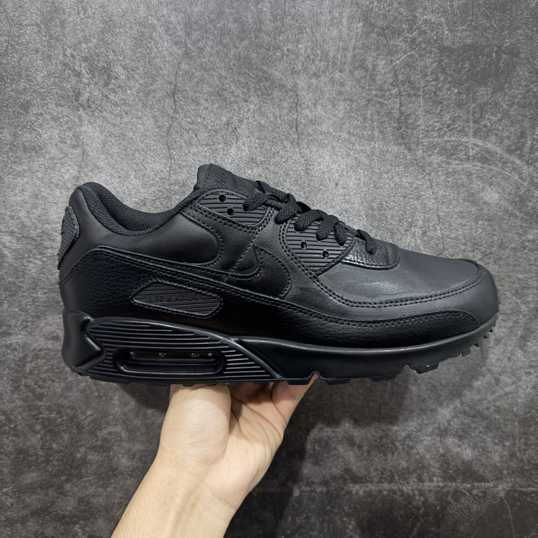 【顶级芯片版】Nike Air Max 90 舒适 复古 合成革减震防滑透气 低帮 休闲跑步鞋 纯黑皮面 CZ5594-001 鞋舌标可扫码 海外欧州过验版 原纸版原楦头 顶级90款问市 开发数月 原版开发 多道QC质检 鞋型完美复刻 原厂级别工艺 正确色卡 正确气垫蓝光 正确大底 独家私模 采用进口头层牛皮拼接 定位高端市场 行业标杆工艺 尺码:39 40 40.5 41 42 42.5 43 44 44.5 45 46-选品中心