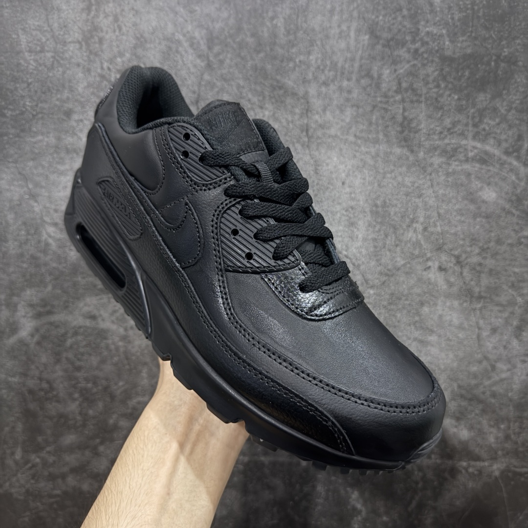 图片[3]-【顶级芯片版】Nike Air Max 90 舒适 复古 合成革减震防滑透气 低帮 休闲跑步鞋 纯黑皮面 CZ5594-001 鞋舌标可扫码 海外欧州过验版 原纸版原楦头 顶级90款问市 开发数月 原版开发 多道QC质检 鞋型完美复刻 原厂级别工艺 正确色卡 正确气垫蓝光 正确大底 独家私模 采用进口头层牛皮拼接 定位高端市场 行业标杆工艺 尺码：39 40 40.5 41 42 42.5 43 44 44.5 45 46-选品中心