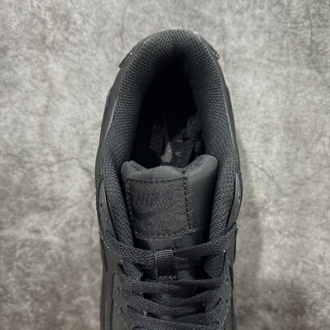 图片[8]-【顶级芯片版】Nike Air Max 90 舒适 复古 合成革减震防滑透气 低帮 休闲跑步鞋 纯黑皮面 CZ5594-001 鞋舌标可扫码 海外欧州过验版 原纸版原楦头 顶级90款问市 开发数月 原版开发 多道QC质检 鞋型完美复刻 原厂级别工艺 正确色卡 正确气垫蓝光 正确大底 独家私模 采用进口头层牛皮拼接 定位高端市场 行业标杆工艺 尺码：39 40 40.5 41 42 42.5 43 44 44.5 45 46-选品中心