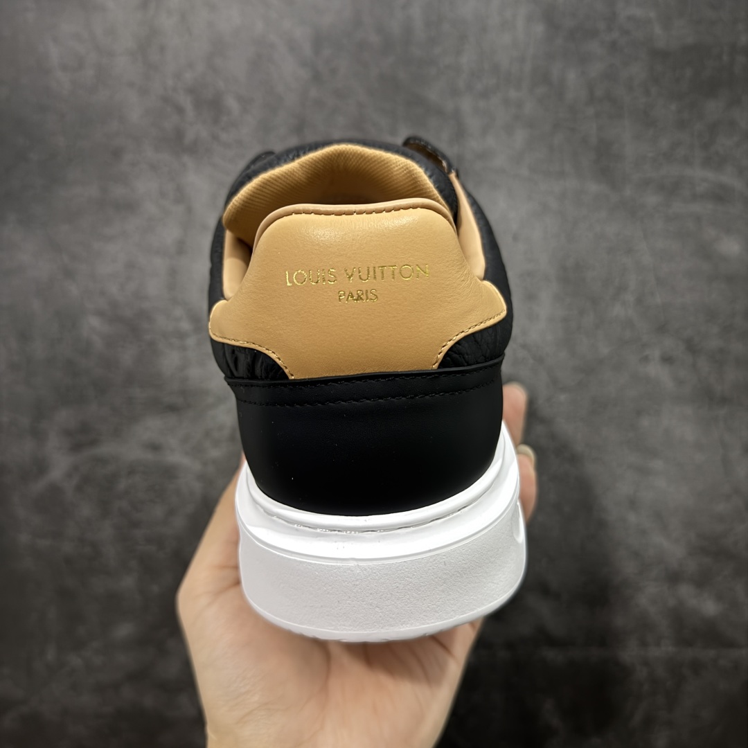 图片[4]-【海淘代购版】LOUIS VUITTON LV Beverly Hills 牛皮 圆头系带 低帮 时尚板鞋 男款 黑色 海淘代购同渠道品质 高端零售 外贸充正专供 原版购入开发 ZP级全套包装 完美楦型 正确卡色 大底TPU 质感媲美原版 细节与原版一致 请注意区分市面通货材 尺码：38 39 40 41 42 43 44 45 46-选品中心