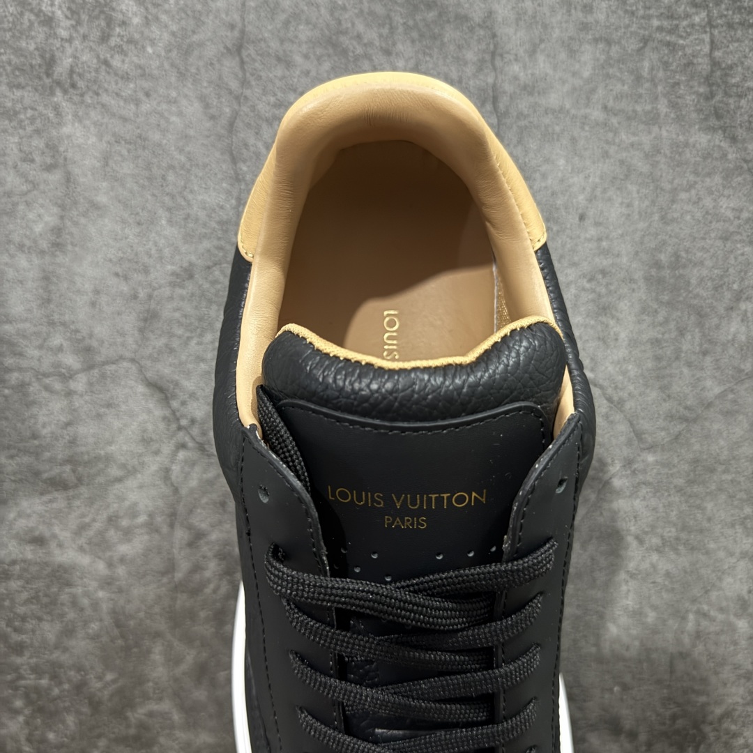 图片[8]-【海淘代购版】LOUIS VUITTON LV Beverly Hills 牛皮 圆头系带 低帮 时尚板鞋 男款 黑色 海淘代购同渠道品质 高端零售 外贸充正专供 原版购入开发 ZP级全套包装 完美楦型 正确卡色 大底TPU 质感媲美原版 细节与原版一致 请注意区分市面通货材 尺码：38 39 40 41 42 43 44 45 46-选品中心