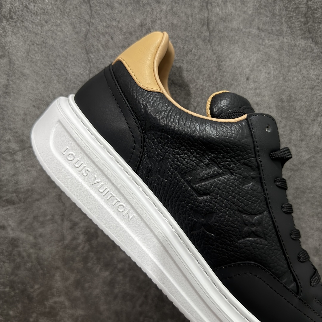 图片[7]-【海淘代购版】LOUIS VUITTON LV Beverly Hills 牛皮 圆头系带 低帮 时尚板鞋 男款 黑色 海淘代购同渠道品质 高端零售 外贸充正专供 原版购入开发 ZP级全套包装 完美楦型 正确卡色 大底TPU 质感媲美原版 细节与原版一致 请注意区分市面通货材 尺码：38 39 40 41 42 43 44 45 46-选品中心