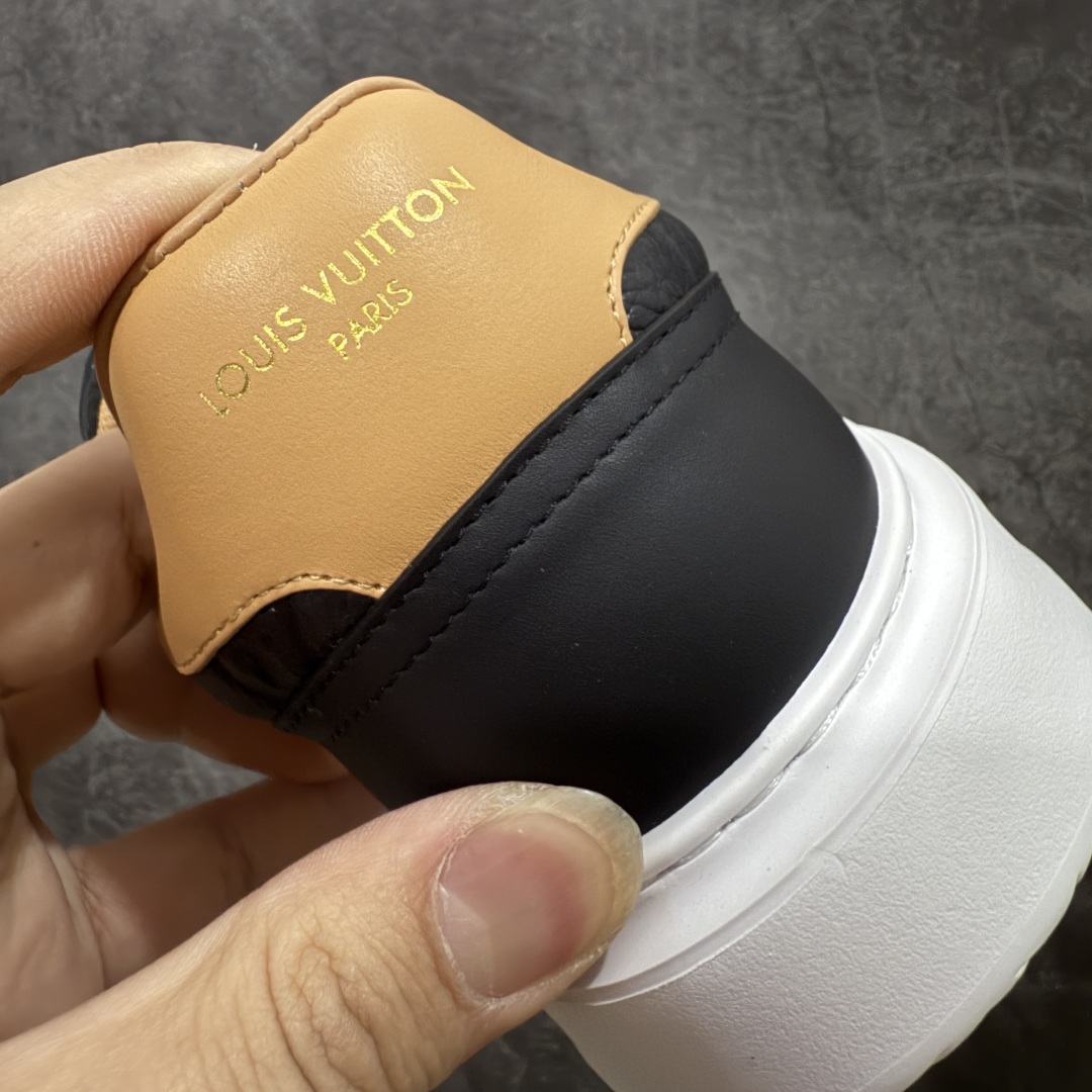 图片[2]-【海淘代购版】LOUIS VUITTON LV Beverly Hills 牛皮 圆头系带 低帮 时尚板鞋 男款 黑色 海淘代购同渠道品质 高端零售 外贸充正专供 原版购入开发 ZP级全套包装 完美楦型 正确卡色 大底TPU 质感媲美原版 细节与原版一致 请注意区分市面通货材 尺码：38 39 40 41 42 43 44 45 46-选品中心