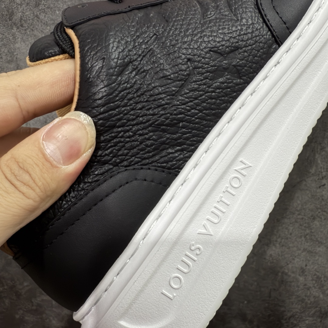 图片[3]-【海淘代购版】LOUIS VUITTON LV Beverly Hills 牛皮 圆头系带 低帮 时尚板鞋 男款 黑色 海淘代购同渠道品质 高端零售 外贸充正专供 原版购入开发 ZP级全套包装 完美楦型 正确卡色 大底TPU 质感媲美原版 细节与原版一致 请注意区分市面通货材 尺码：38 39 40 41 42 43 44 45 46-选品中心