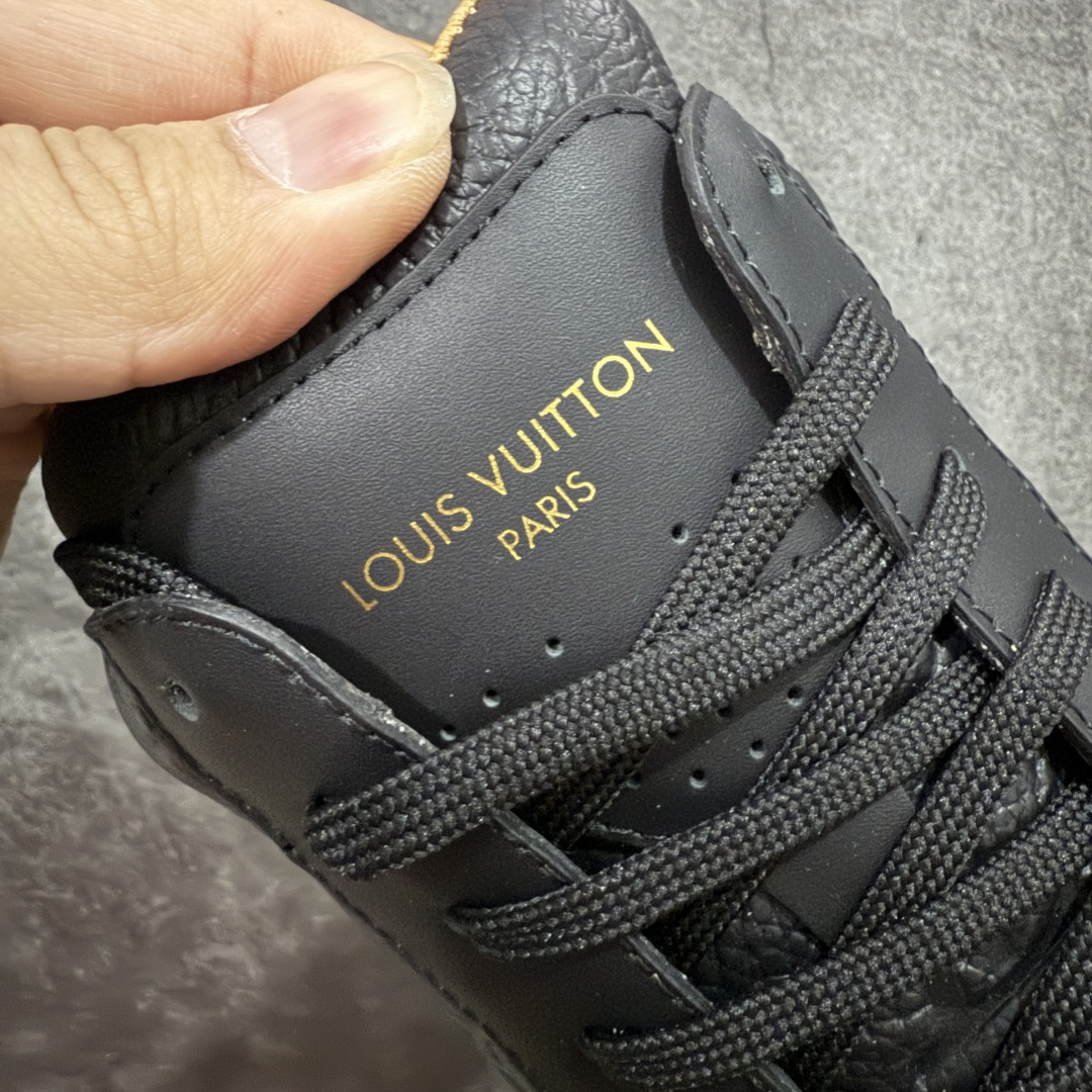 图片[6]-【海淘代购版】LOUIS VUITTON LV Beverly Hills 牛皮 圆头系带 低帮 时尚板鞋 男款 黑色 海淘代购同渠道品质 高端零售 外贸充正专供 原版购入开发 ZP级全套包装 完美楦型 正确卡色 大底TPU 质感媲美原版 细节与原版一致 请注意区分市面通货材 尺码：38 39 40 41 42 43 44 45 46-选品中心