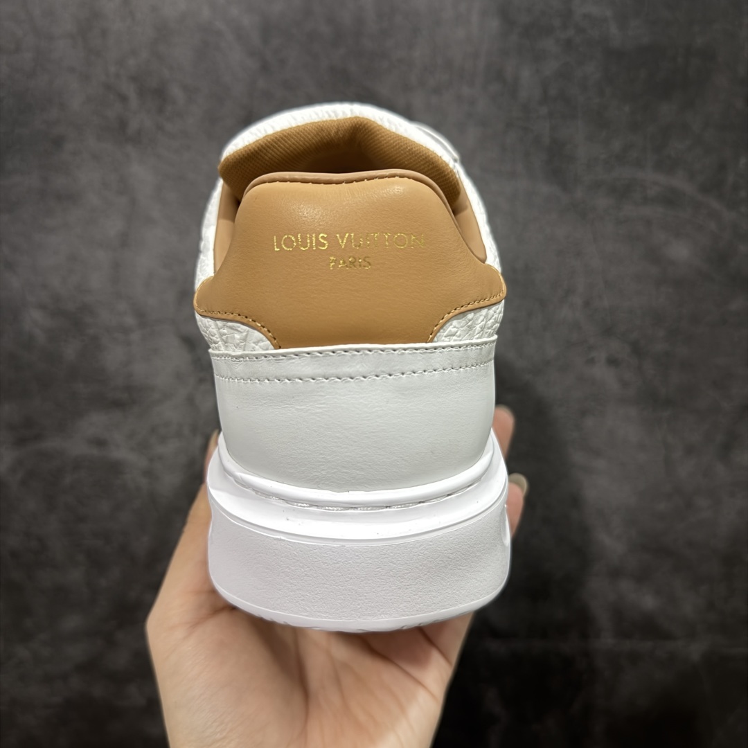 图片[4]-【海淘代购版】LOUIS VUITTON LV Beverly Hills 牛皮 圆头系带 低帮 时尚板鞋 男款 白色 海淘代购同渠道品质 高端零售 外贸充正专供 原版购入开发 ZP级全套包装 完美楦型 正确卡色 大底TPU 质感媲美原版 细节与原版一致 请注意区分市面通货材 尺码：38 39 40 41 42 43 44 45 46-选品中心