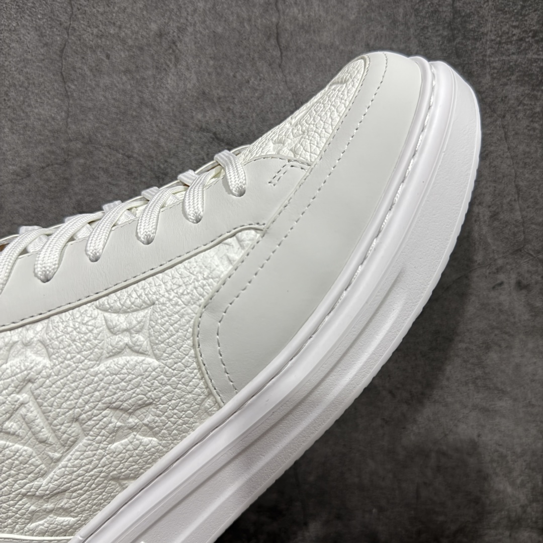 图片[6]-【海淘代购版】LOUIS VUITTON LV Beverly Hills 牛皮 圆头系带 低帮 时尚板鞋 男款 白色 海淘代购同渠道品质 高端零售 外贸充正专供 原版购入开发 ZP级全套包装 完美楦型 正确卡色 大底TPU 质感媲美原版 细节与原版一致 请注意区分市面通货材 尺码：38 39 40 41 42 43 44 45 46-选品中心