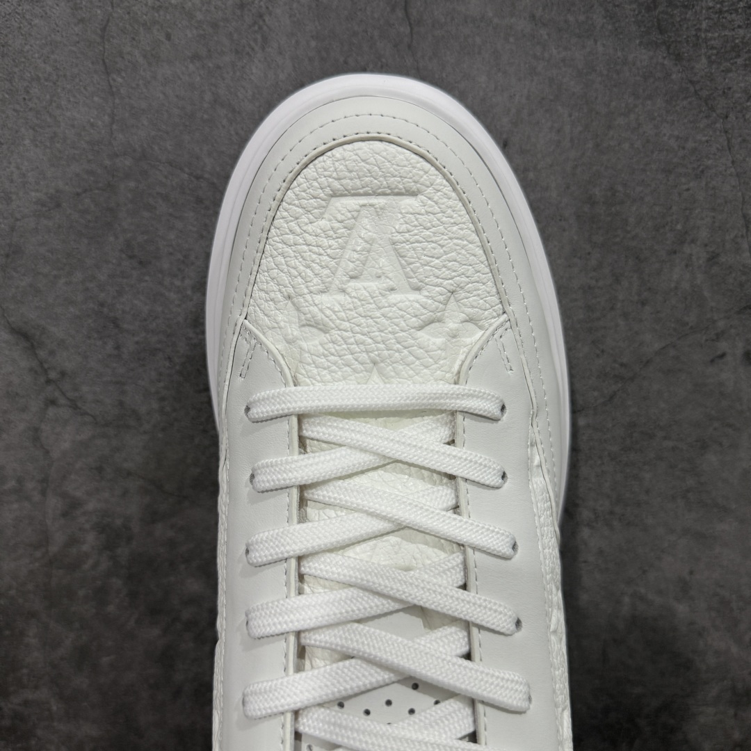 图片[5]-【海淘代购版】LOUIS VUITTON LV Beverly Hills 牛皮 圆头系带 低帮 时尚板鞋 男款 白色 海淘代购同渠道品质 高端零售 外贸充正专供 原版购入开发 ZP级全套包装 完美楦型 正确卡色 大底TPU 质感媲美原版 细节与原版一致 请注意区分市面通货材 尺码：38 39 40 41 42 43 44 45 46-选品中心