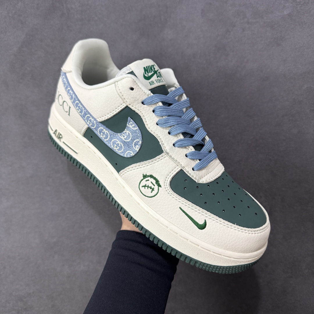 图片[3]-【定制版】NIke Air Force 1 \’07 Low “古驰联名——米绿花布勾”空军一号 低帮 运动鞋 休闲鞋 折边针车 工艺难度大 原楦头原纸板 原装鞋盒 定制五金配件 内置全掌气垫 原厂鞋底 货号：DD1982-300 尺码：36 36.5 37.5 38 38.5 39 40 40.5 41 42 42.5 43 44 44.5 45 编码：HXSA310320-选品中心