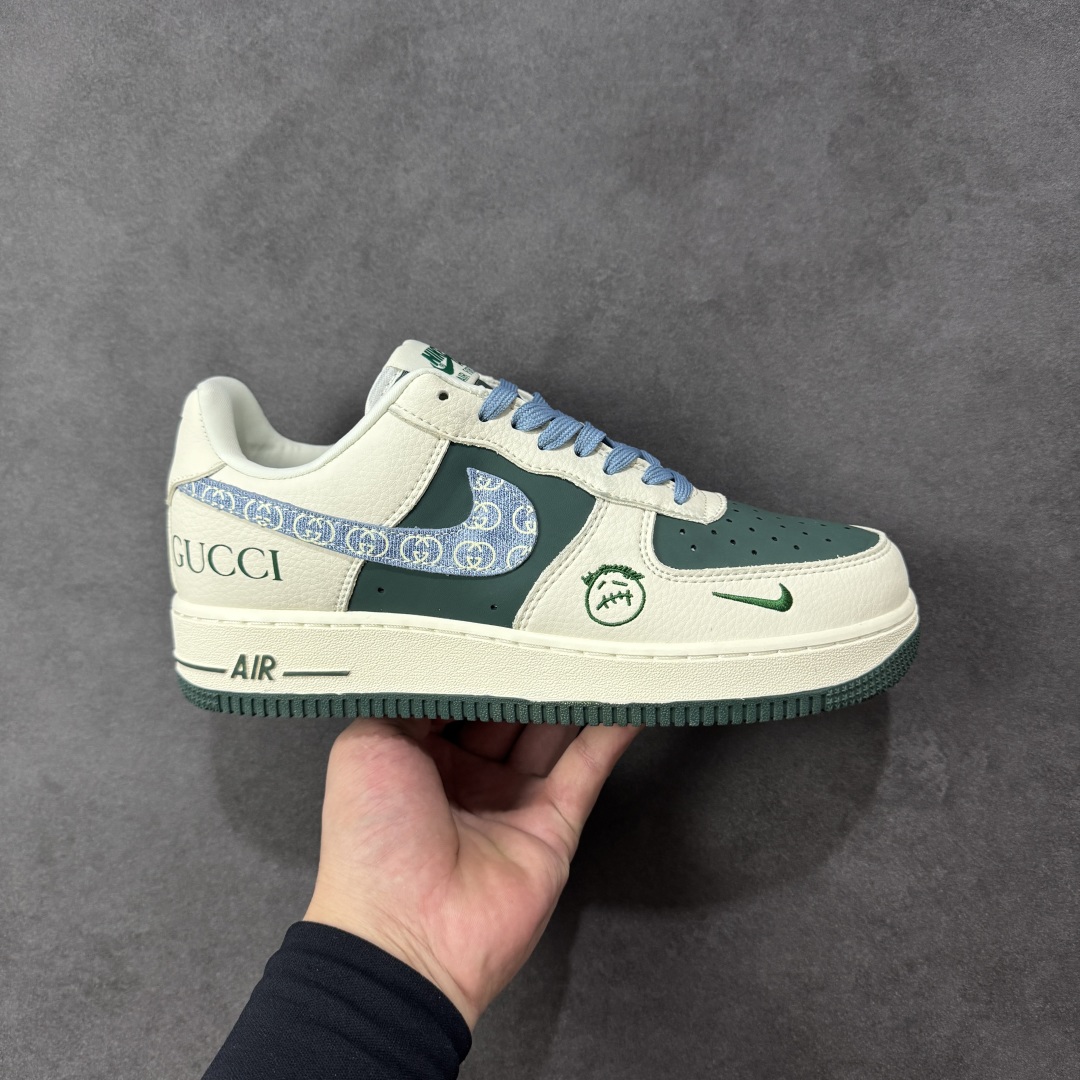 【定制版】NIke Air Force 1 \'07 Low “古驰联名——米绿花布勾”空军一号 低帮 运动鞋 休闲鞋 折边针车 工艺难度大 原楦头原纸板 原装鞋盒 定制五金配件 内置全掌气垫 原厂鞋底 货号:DD1982-300 尺码:36 36.5 37.5 38 38.5 39 40 40.5 41 42 42.5 43 44 44.5 45 编码:HXSA310320-选品中心
