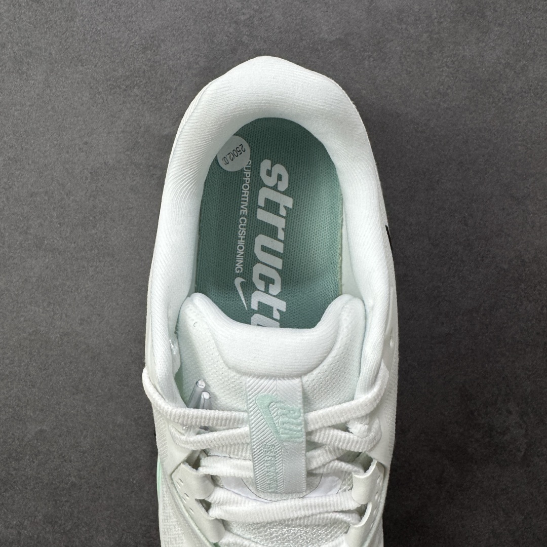 图片[7]-【RS纯原版】NK Zoom Structure 26代 缓震舒适轻量跑步鞋 鞋面采用聚酯纤维网面材质制作。鞋身整体轻盈舒适透气，整体颜色非常协调，简约风格，让日穿的穿搭更时尚。前掌搭载Air Zoom气垫，中底采用ReactX泡棉减震科技。 货号：HJ1101-100 尺码：36 36.5 37.5 38 38.5 39 40 40.5 41 42 42.5 43 44 44.5 45 46-选品中心