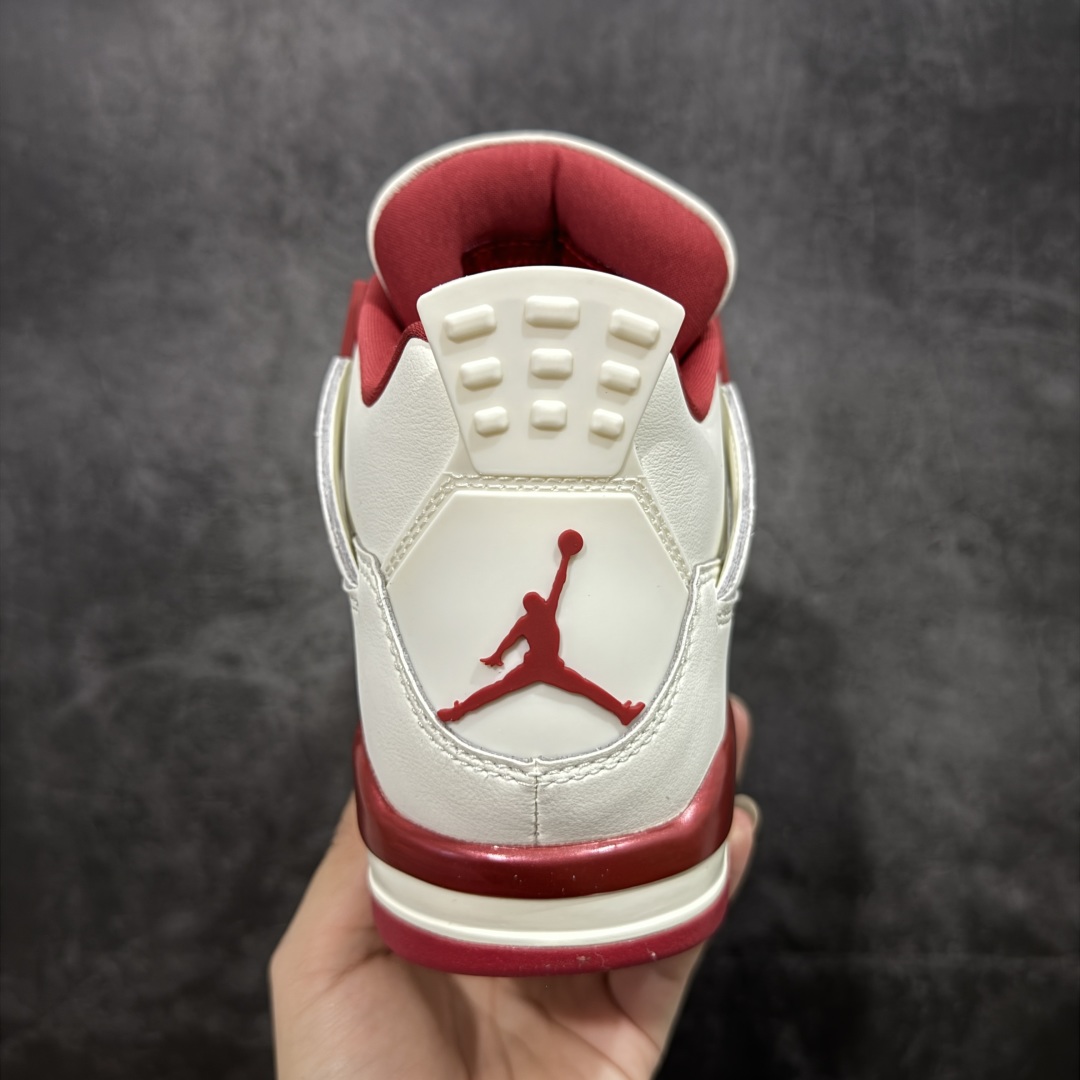 图片[4]-【原厂版】Air Jordan AJ4 白米红情人节 新晋AJ外贸大厂全新生产线出品 整体版型质感 用料细节都绝不含糊 同价位无敌 原鞋开发原楦原纸板同源开发 完美呈现乔4的版型 内侧正确双色网格77 还原细节 原厂皮料 正确气垫颜色 正确网格工艺 正确拉帮工艺 全鞋原装材料制作 原档案原模具打造 支持全方位与正品对比 尺码：40 40.5 41 42 42.5 43 44 44.5 45 46 47.5 48.5-选品中心