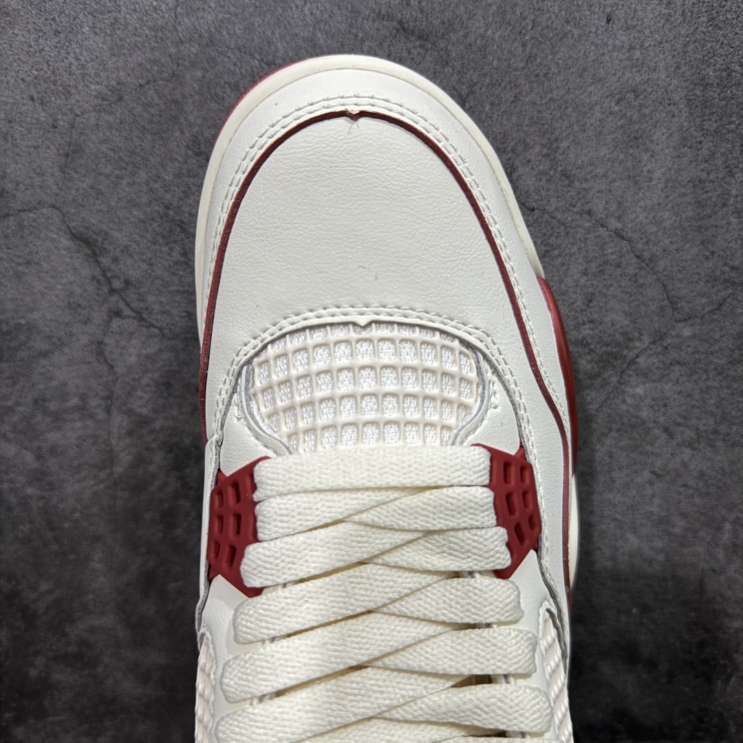 图片[5]-【原厂版】Air Jordan AJ4 白米红情人节 新晋AJ外贸大厂全新生产线出品 整体版型质感 用料细节都绝不含糊 同价位无敌 原鞋开发原楦原纸板同源开发 完美呈现乔4的版型 内侧正确双色网格77 还原细节 原厂皮料 正确气垫颜色 正确网格工艺 正确拉帮工艺 全鞋原装材料制作 原档案原模具打造 支持全方位与正品对比 尺码：40 40.5 41 42 42.5 43 44 44.5 45 46 47.5 48.5-选品中心