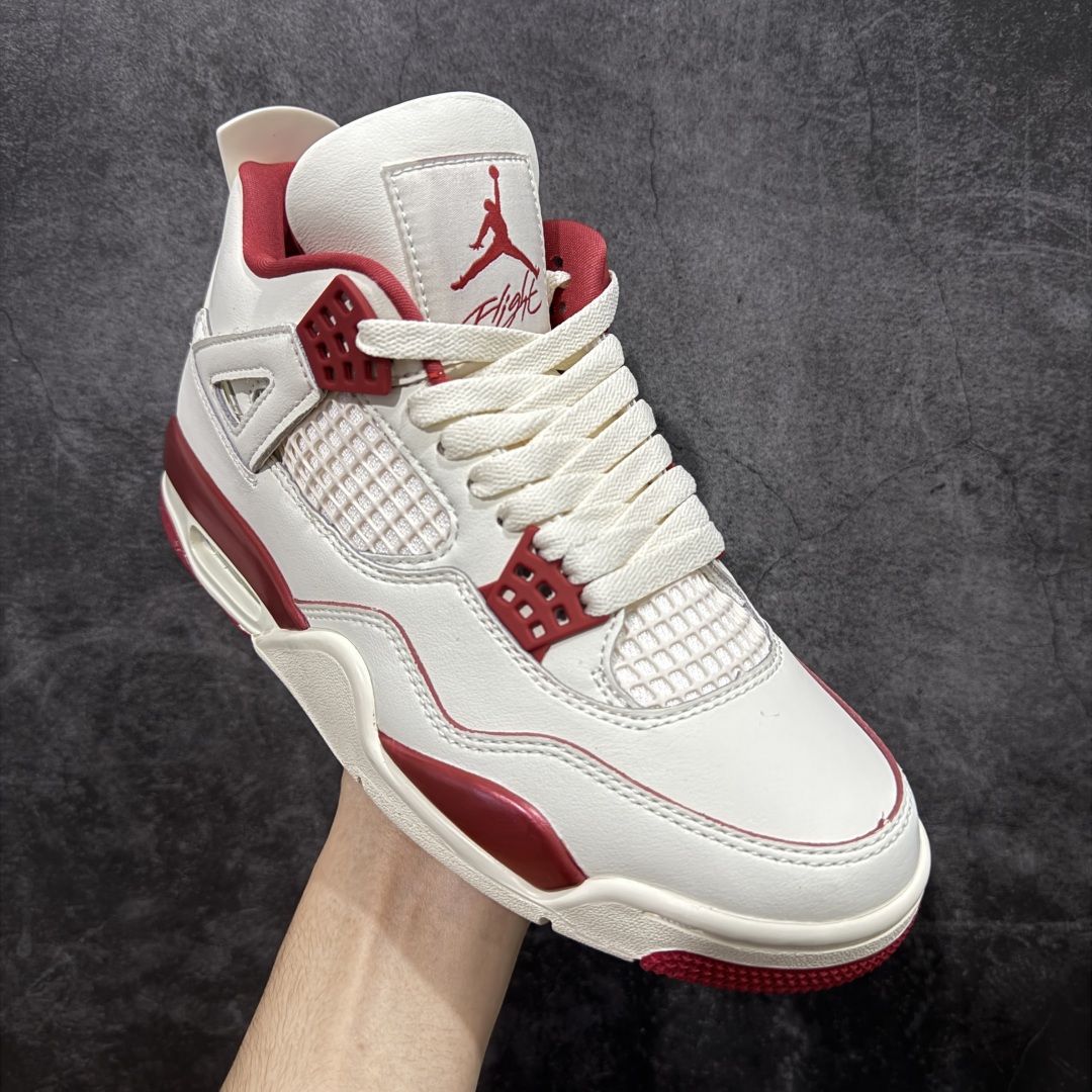 图片[3]-【原厂版】Air Jordan AJ4 白米红情人节 新晋AJ外贸大厂全新生产线出品 整体版型质感 用料细节都绝不含糊 同价位无敌 原鞋开发原楦原纸板同源开发 完美呈现乔4的版型 内侧正确双色网格77 还原细节 原厂皮料 正确气垫颜色 正确网格工艺 正确拉帮工艺 全鞋原装材料制作 原档案原模具打造 支持全方位与正品对比 尺码：40 40.5 41 42 42.5 43 44 44.5 45 46 47.5 48.5-选品中心