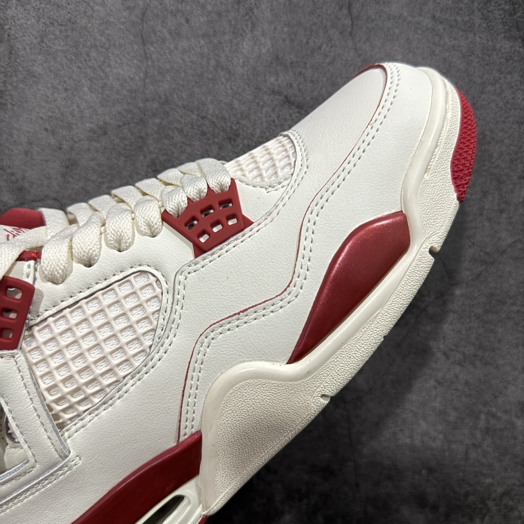 图片[6]-【原厂版】Air Jordan AJ4 白米红情人节 新晋AJ外贸大厂全新生产线出品 整体版型质感 用料细节都绝不含糊 同价位无敌 原鞋开发原楦原纸板同源开发 完美呈现乔4的版型 内侧正确双色网格77 还原细节 原厂皮料 正确气垫颜色 正确网格工艺 正确拉帮工艺 全鞋原装材料制作 原档案原模具打造 支持全方位与正品对比 尺码：40 40.5 41 42 42.5 43 44 44.5 45 46 47.5 48.5-选品中心