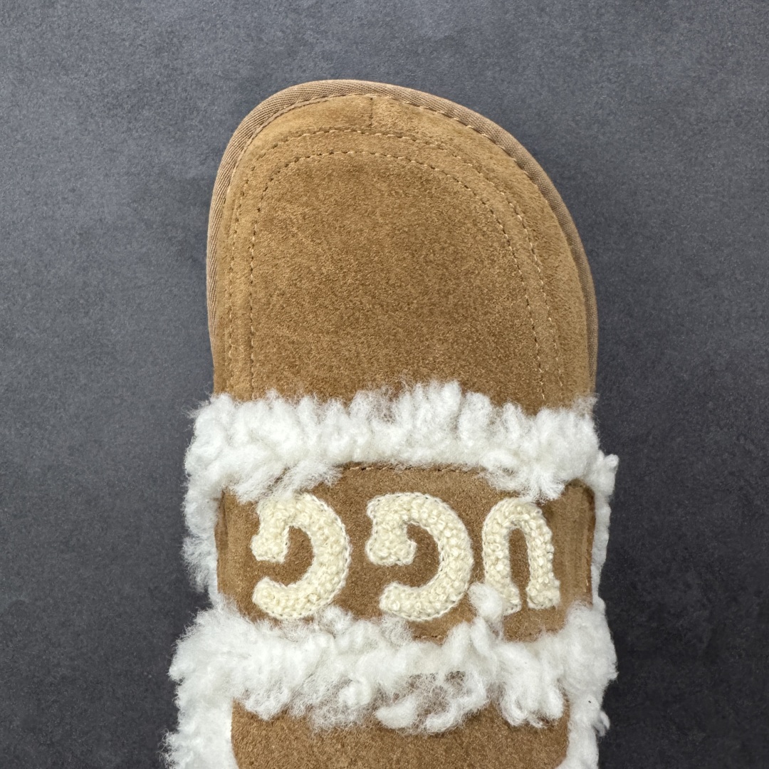 图片[8]-【代购版】UGG秋冬最新款OB938系列法式羊毛刺绣毛毛拖雪地靴 采用隆丰A级澳洲进口羊皮毛一体 品牌代工厂生产线 完全遵循ZP工艺流程 代工厂原厂版师 秉承无原鞋不开发 注重每一处细节 市面最正确版 发泡大底：轻便/耐用/柔韧 Sise：35 36 37 38 39 40-选品中心