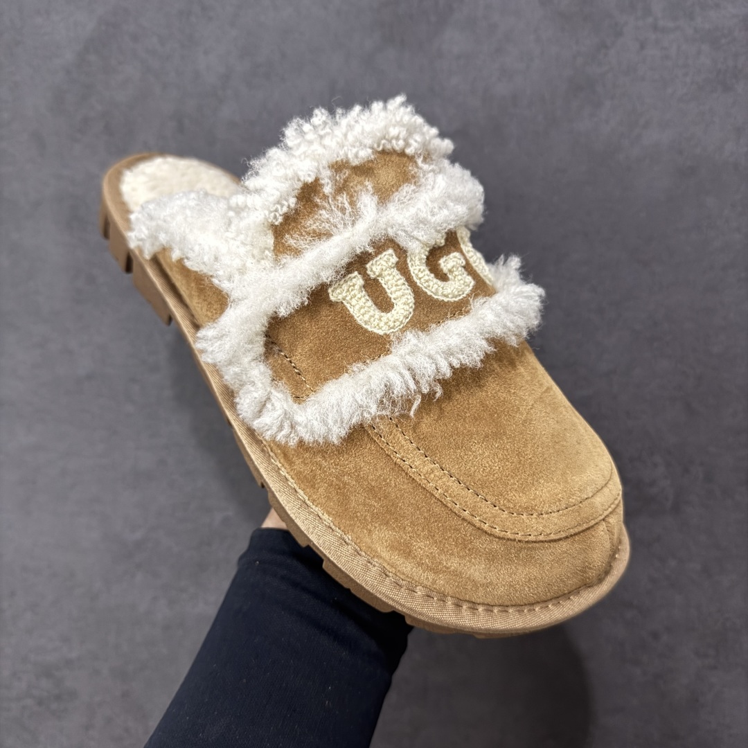 图片[3]-【代购版】UGG秋冬最新款OB938系列法式羊毛刺绣毛毛拖雪地靴 采用隆丰A级澳洲进口羊皮毛一体 品牌代工厂生产线 完全遵循ZP工艺流程 代工厂原厂版师 秉承无原鞋不开发 注重每一处细节 市面最正确版 发泡大底：轻便/耐用/柔韧 Sise：35 36 37 38 39 40-选品中心