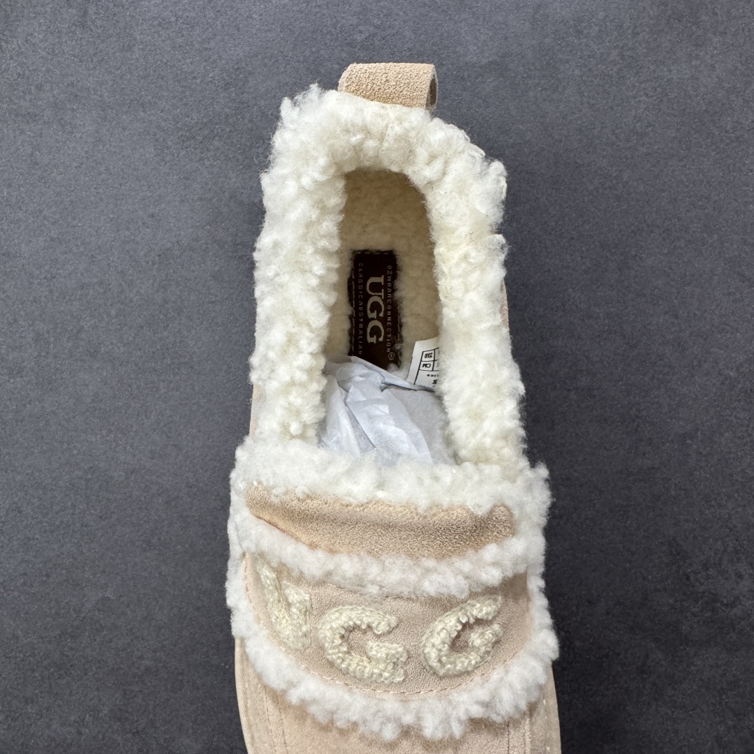 图片[7]-【代购版】UGG秋冬最新款OB938系列法式羊毛刺绣毛毛拖雪地靴 采用隆丰A级澳洲进口羊皮毛一体 品牌代工厂生产线 完全遵循ZP工艺流程 代工厂原厂版师 秉承无原鞋不开发 注重每一处细节 市面最正确版 发泡大底：轻便/耐用/柔韧 Sise：35 36 37 38 39 40-选品中心