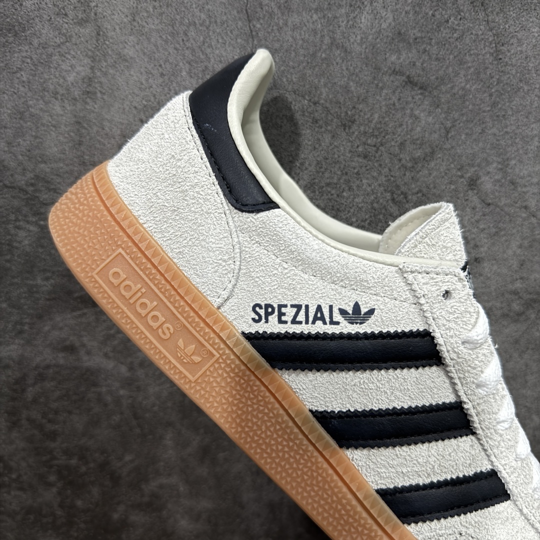 图片[7]-【Top纯原版】Adidas Handball Spezial 阿迪达斯经典款牛皮复古休闲板鞋 米白黑生胶 IF6562 原厂原档案开发出品 皮料切割干净无任何毛边 鞋型细节完美 超高清洁度 市场最高版本 尺码：35.5 36 36.5 37 38 38.5 39 40 40.5 41 42 42.5 43 44 44.5 45-选品中心