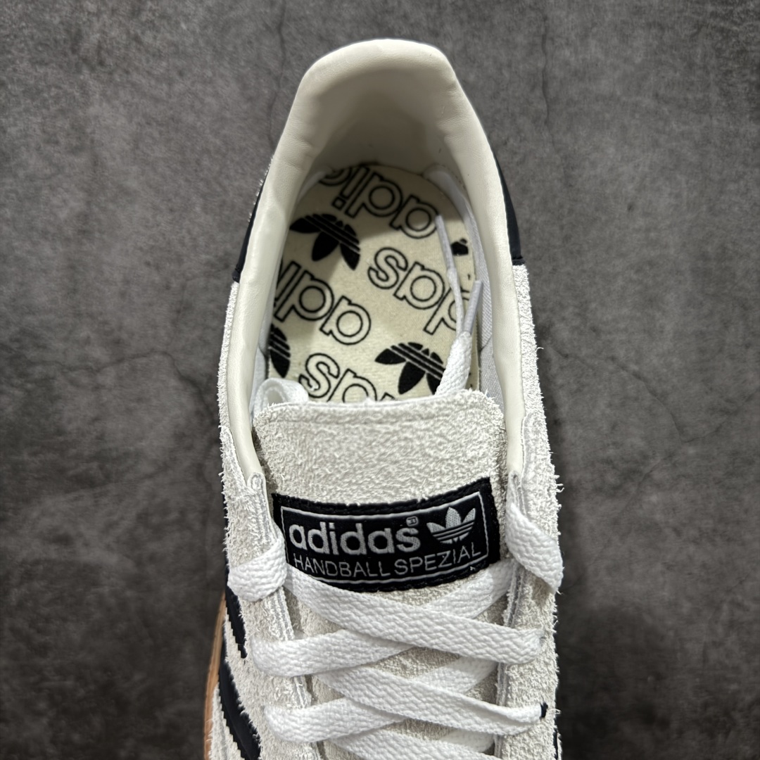 图片[8]-【Top纯原版】Adidas Handball Spezial 阿迪达斯经典款牛皮复古休闲板鞋 米白黑生胶 IF6562 原厂原档案开发出品 皮料切割干净无任何毛边 鞋型细节完美 超高清洁度 市场最高版本 尺码：35.5 36 36.5 37 38 38.5 39 40 40.5 41 42 42.5 43 44 44.5 45-选品中心