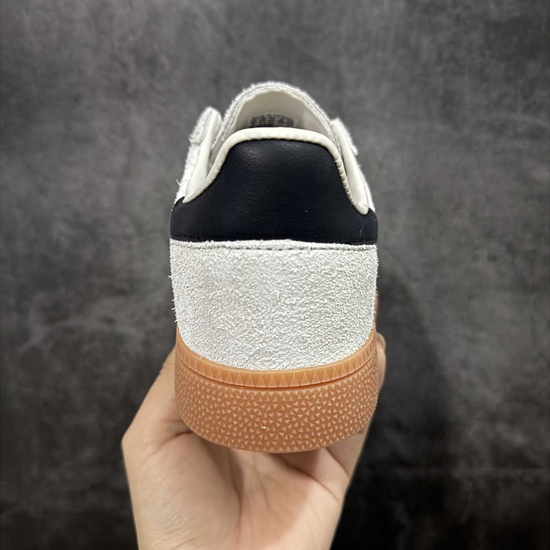 图片[4]-【Top纯原版】Adidas Handball Spezial 阿迪达斯经典款牛皮复古休闲板鞋 米白黑生胶 IF6562 原厂原档案开发出品 皮料切割干净无任何毛边 鞋型细节完美 超高清洁度 市场最高版本 尺码：35.5 36 36.5 37 38 38.5 39 40 40.5 41 42 42.5 43 44 44.5 45-选品中心