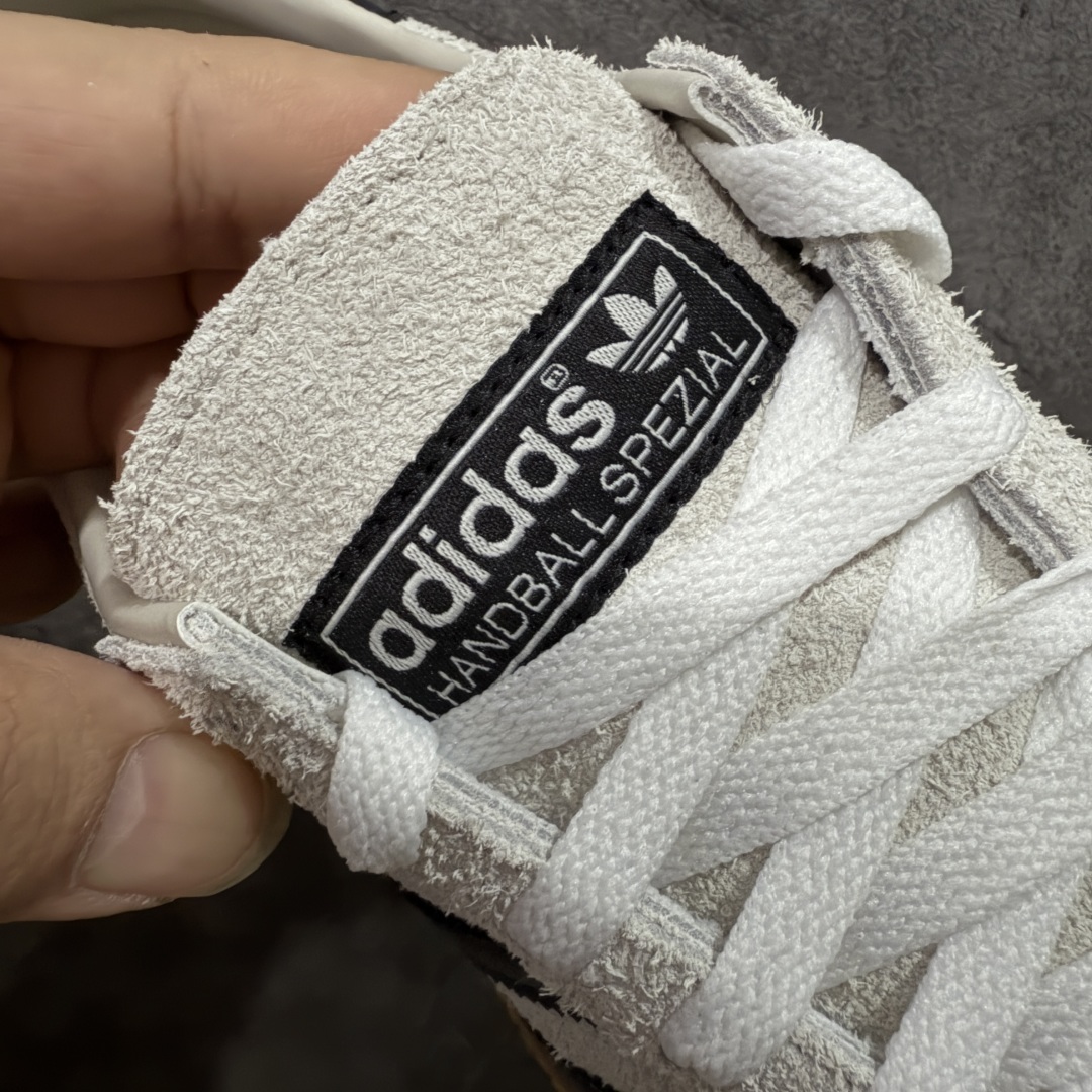 图片[5]-【Top纯原版】Adidas Handball Spezial 阿迪达斯经典款牛皮复古休闲板鞋 米白黑生胶 IF6562 原厂原档案开发出品 皮料切割干净无任何毛边 鞋型细节完美 超高清洁度 市场最高版本 尺码：35.5 36 36.5 37 38 38.5 39 40 40.5 41 42 42.5 43 44 44.5 45-选品中心
