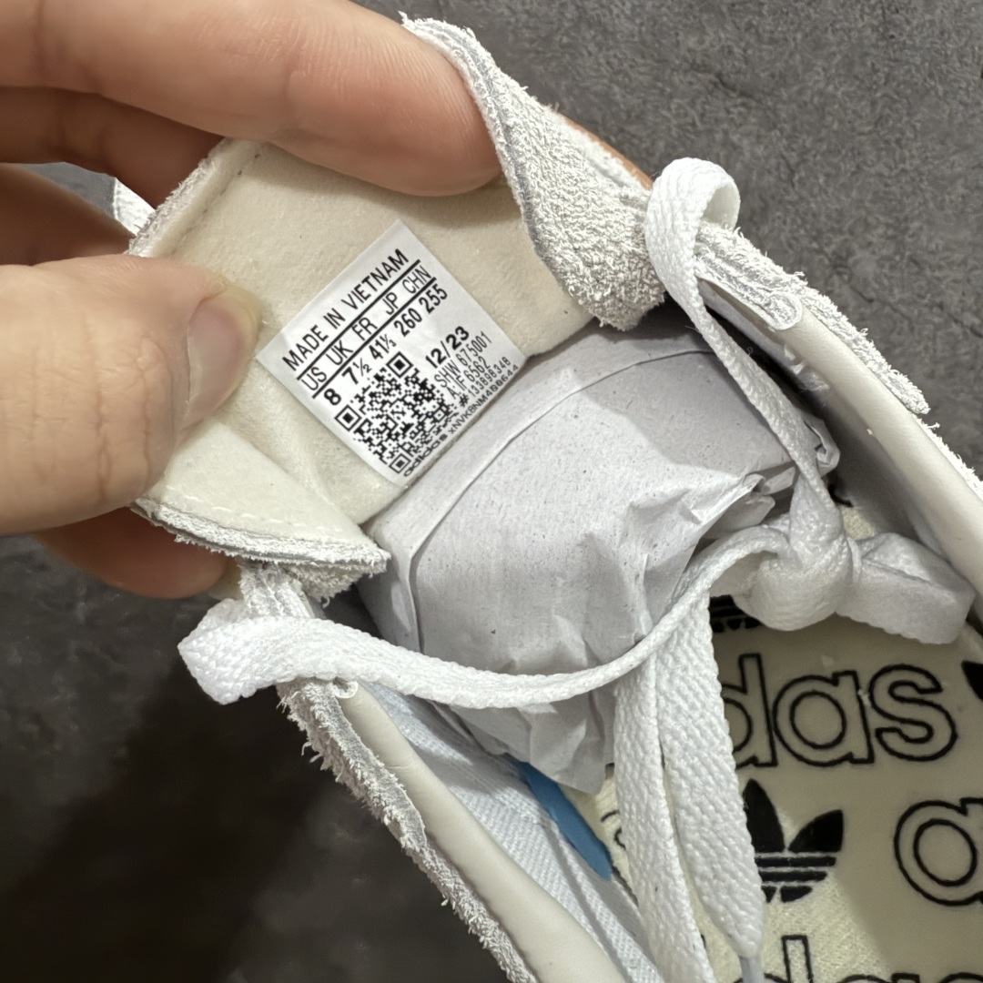 图片[6]-【Top纯原版】Adidas Handball Spezial 阿迪达斯经典款牛皮复古休闲板鞋 米白黑生胶 IF6562 原厂原档案开发出品 皮料切割干净无任何毛边 鞋型细节完美 超高清洁度 市场最高版本 尺码：35.5 36 36.5 37 38 38.5 39 40 40.5 41 42 42.5 43 44 44.5 45-选品中心