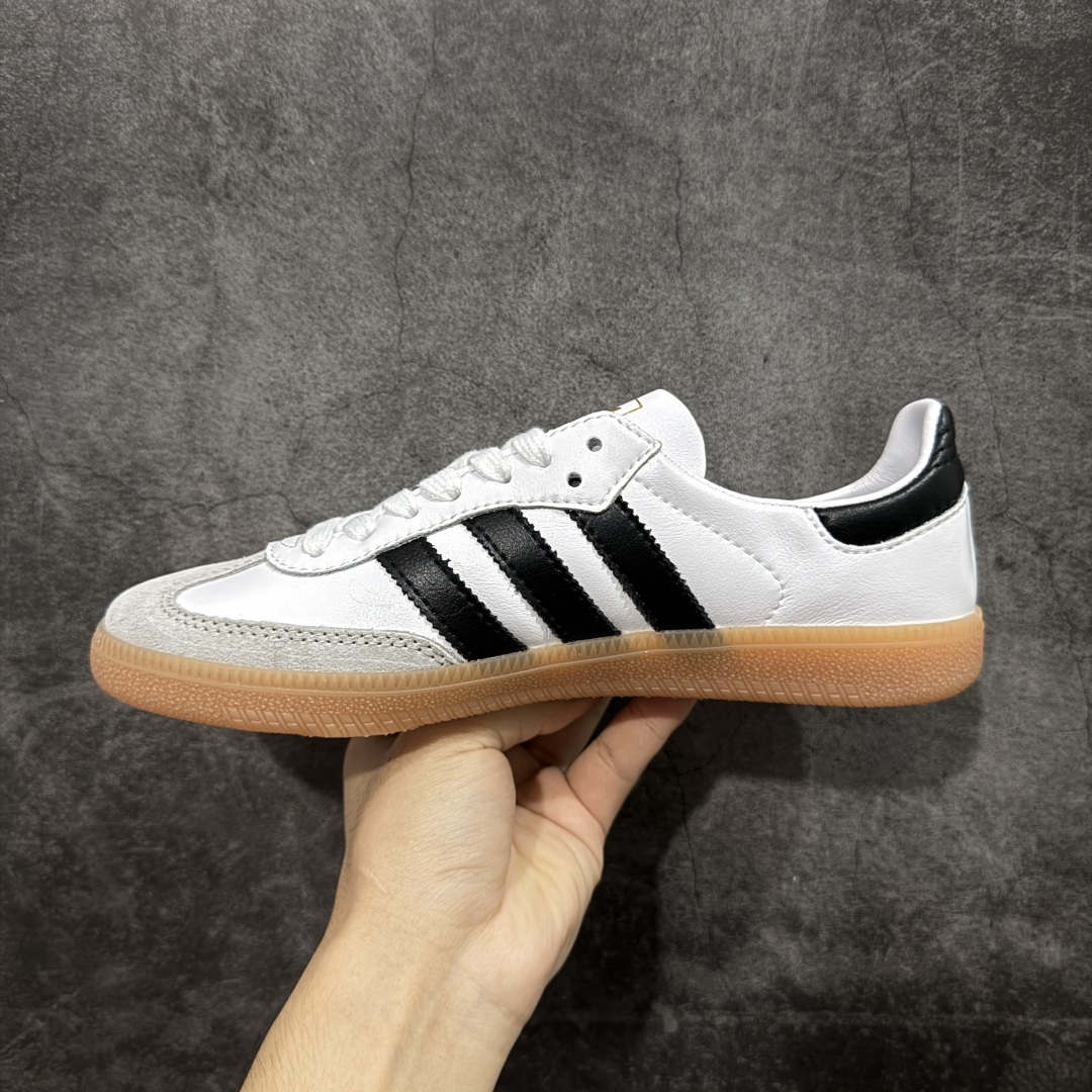 图片[2]-【正确版】Adidas Originals Samba Decon\”Cloud White\”桑巴超薄软皮版系列绅士德训足球风百搭低帮休闲运动板鞋“单层皮白黑升级底” 货号：IF0642 尺码：35.5-45-选品中心
