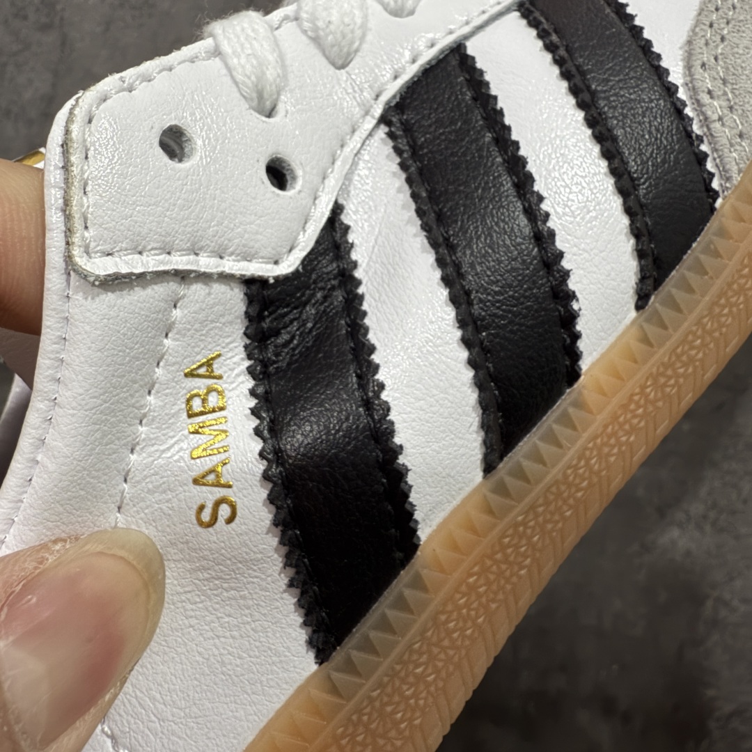 图片[3]-【正确版】Adidas Originals Samba Decon\”Cloud White\”桑巴超薄软皮版系列绅士德训足球风百搭低帮休闲运动板鞋“单层皮白黑升级底” 货号：IF0642 尺码：35.5-45-选品中心