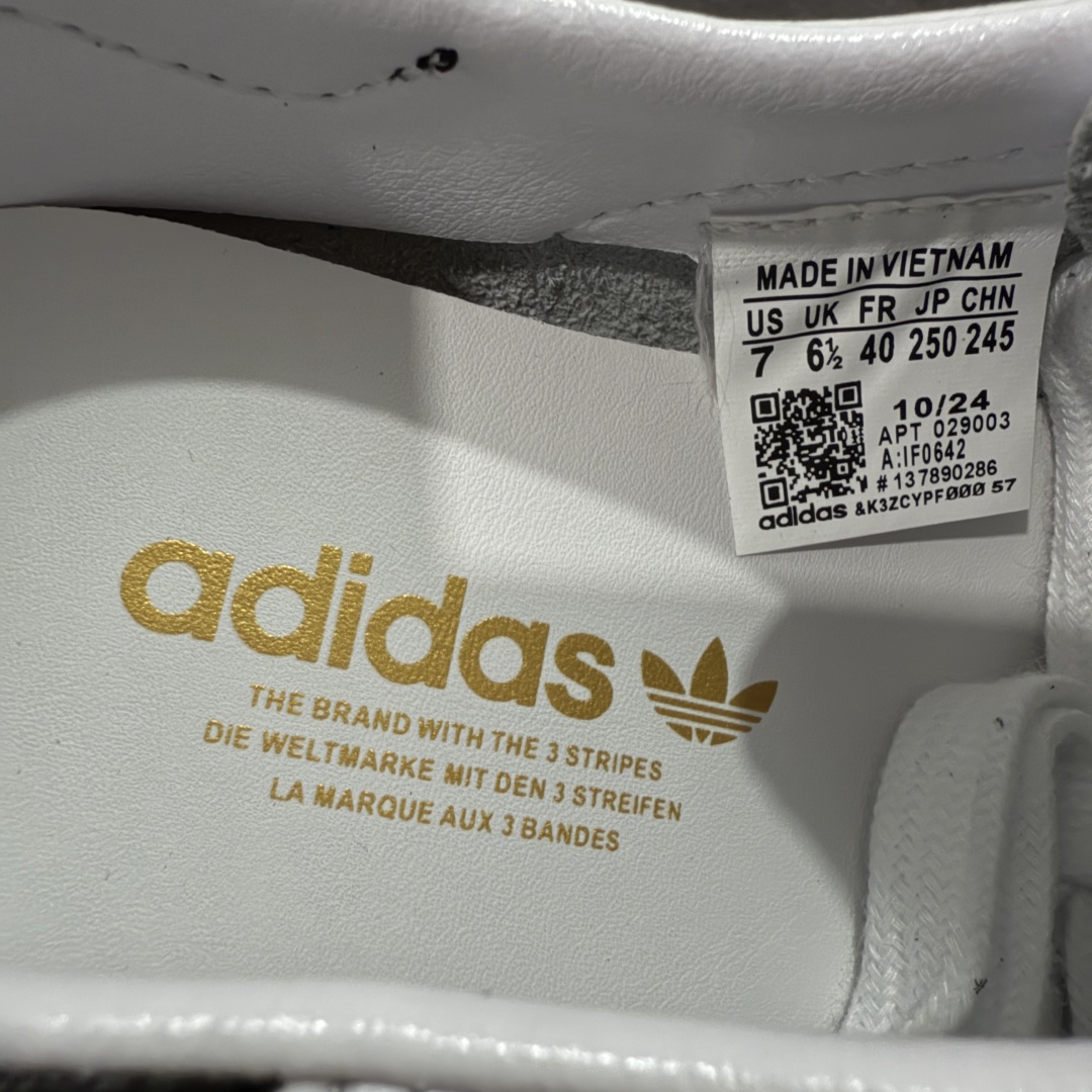 图片[6]-【正确版】Adidas Originals Samba Decon\”Cloud White\”桑巴超薄软皮版系列绅士德训足球风百搭低帮休闲运动板鞋“单层皮白黑升级底” 货号：IF0642 尺码：35.5-45-选品中心