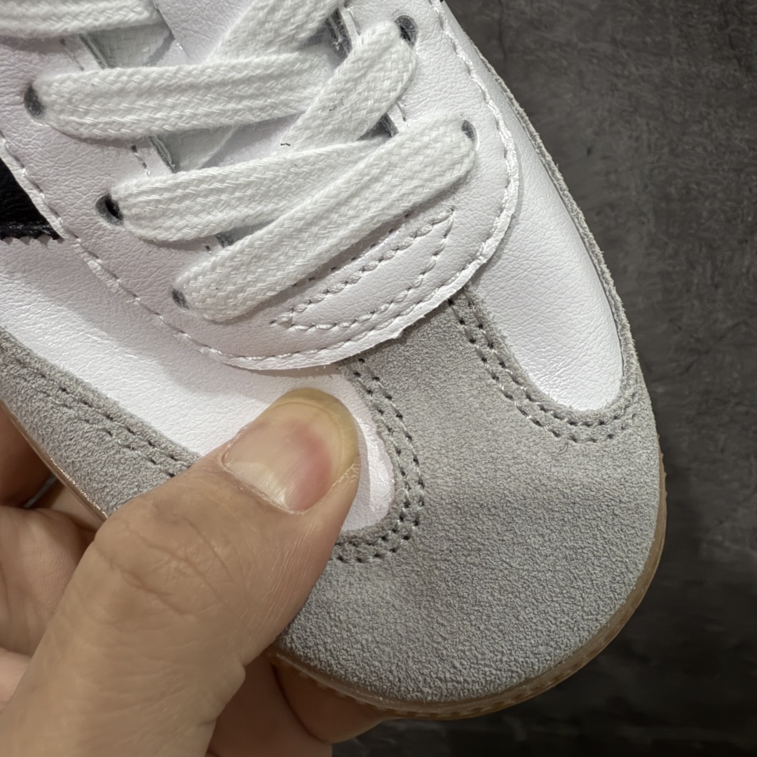 图片[4]-【正确版】Adidas Originals Samba Decon\”Cloud White\”桑巴超薄软皮版系列绅士德训足球风百搭低帮休闲运动板鞋“单层皮白黑升级底” 货号：IF0642 尺码：35.5-45-选品中心