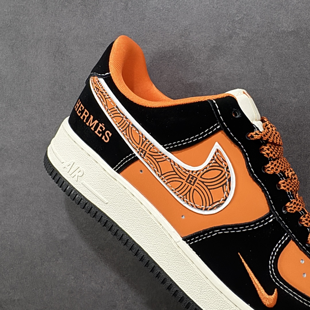 图片[6]-【定制版】Nike Air Force 1 07 HERMES 联名 黑橙 货号：XL1979-112 尺码：36 36.5 37.5 38 38.5 39 40 40.5 41 42 42.5 43 44 44.5 45 编码：HXSA310320-选品中心