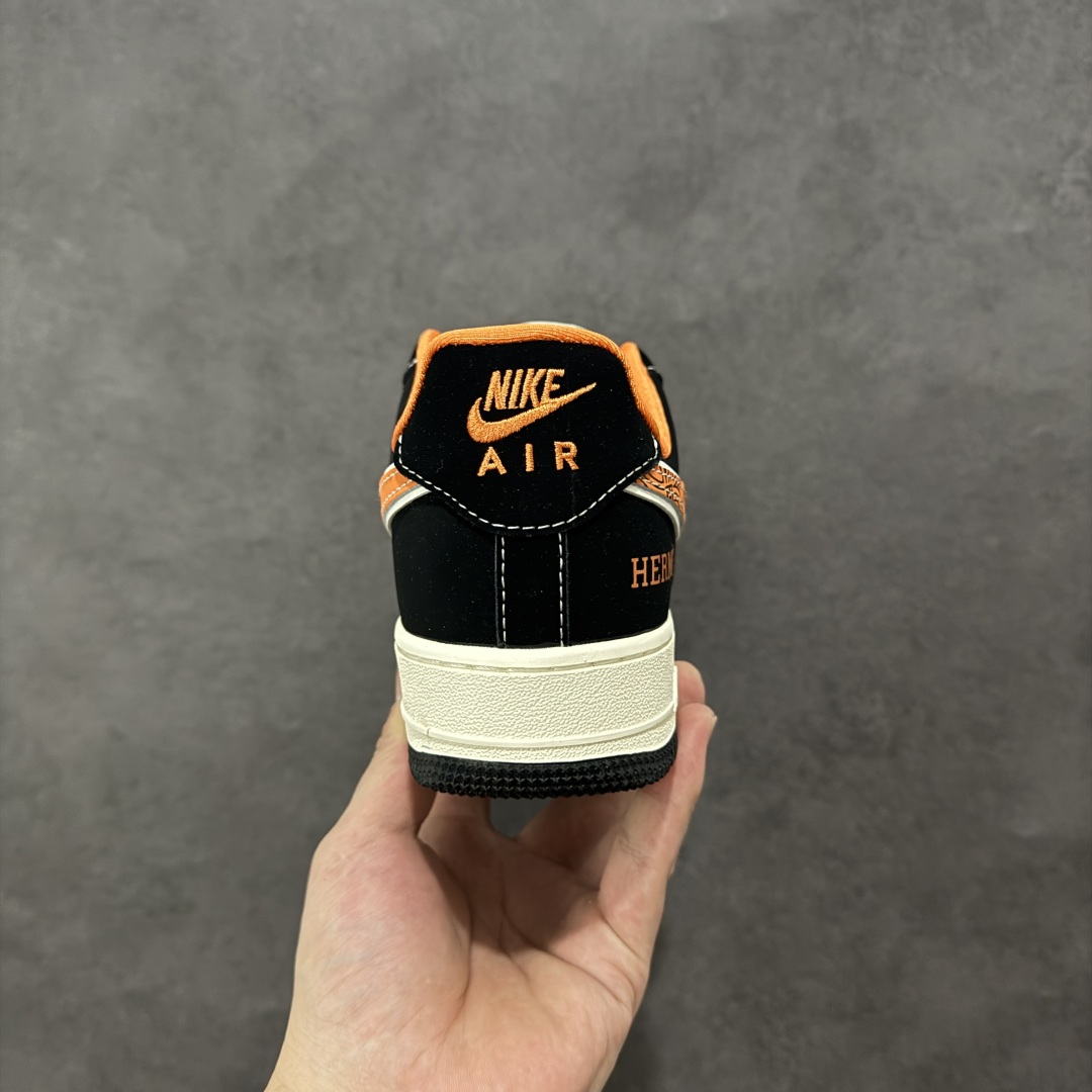图片[4]-【定制版】Nike Air Force 1 07 HERMES 联名 黑橙 货号：XL1979-112 尺码：36 36.5 37.5 38 38.5 39 40 40.5 41 42 42.5 43 44 44.5 45 编码：HXSA310320-选品中心