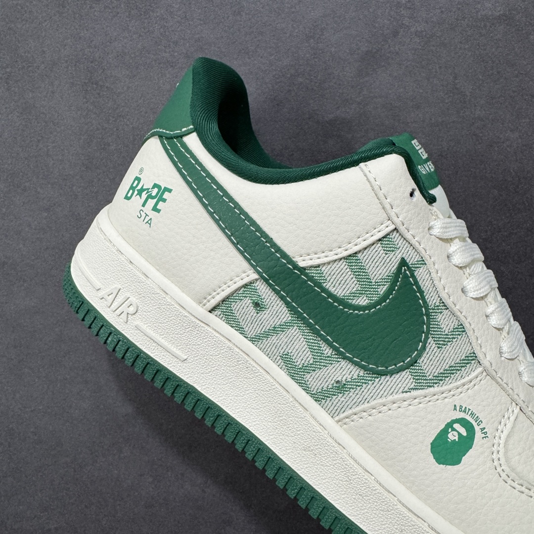 图片[6]-【定制版】Bape x Nk Air Force 1’07 定制配色 猿人头联名 空军一号低帮经典低帮休闲百搭板鞋 定制鞋盒 大厂流水作业生产 超高清洁度 皮料切割干净无任何毛边 内置蜂窝气垫 细节完美 货号：DK0188-089  尺码：36 36.5 37.5 38 38.5 39 40 40.5 41 42 42.5 43 44 44.5 45 编码：HXSB310320-选品中心
