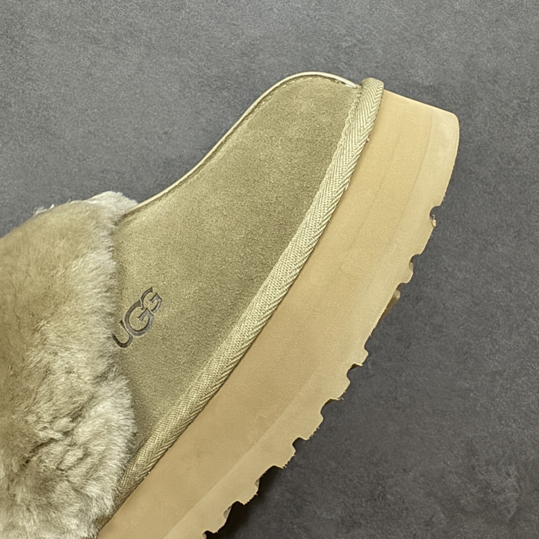 图片[5]-【SP顶级版】UGG DISQUETTE 拖鞋 秋冬羊毛一体雪地靴 W/1122550 原代工厂隆丰A级真羊毛皮一体完全遵循正平正品，精选A级羊皮毛一体材质，内里毛绒如云朵般包裹双脚，白带恒温属性一寒锁温抗冻，股季透气排湿，让双脚时刻处于干爽舒适的状态，轻量化设计搭配柔韧鞋底，每一步都似踩在软垫上，再加上贴合足型的弧度与足跟支撑，无论是居家休憩,外出通勤还是日常跑腿，全天行走也无负担。 从经典高筒靴到简约拖鞋，从基础中性色到潮流设计，既能与牛仔裤、卫衣打造随性日常，也能搭配裙子、男女同款更能轻松适配情侣穿搭。 优质羊皮毛天生耐磨损，搭配扎实工艺与防水科技加持，能抵御日常磨损与雨雪侵袭。一双穿数年仍能保持柔软质感💪🏻 尺码：35-40-选品中心