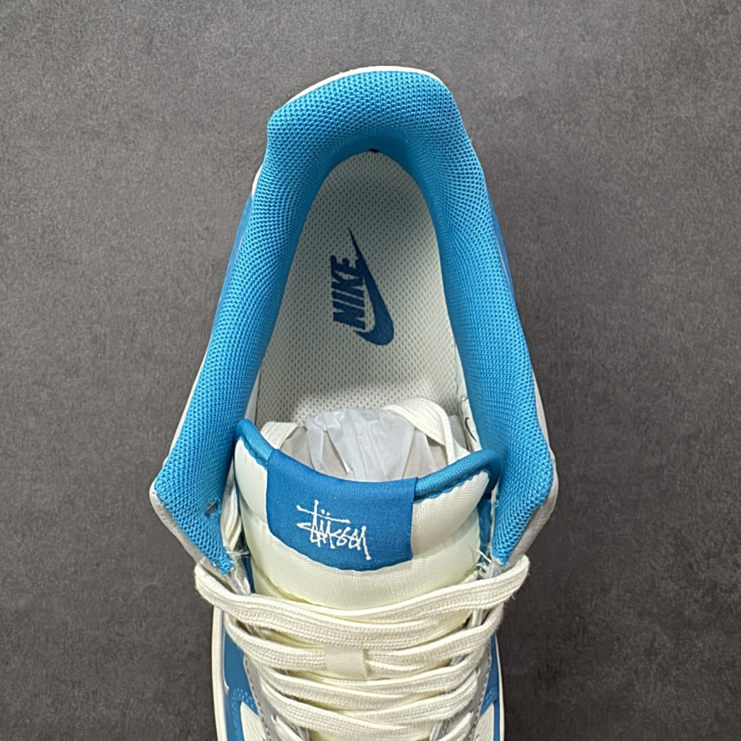 图片[7]-【定制版】Nike Air Force 1\’07 Low 斯图西联名 奶白蓝灰 空军一号低帮休闲板鞋  #定制鞋盒 超高清洁度 皮料切割干净无任何毛边 细节完美 货号：XD2588-607  尺码：36 36.5 37.5 38 38.5 39 40 40.5 41 42 42.5 43 44 44.5 45-选品中心