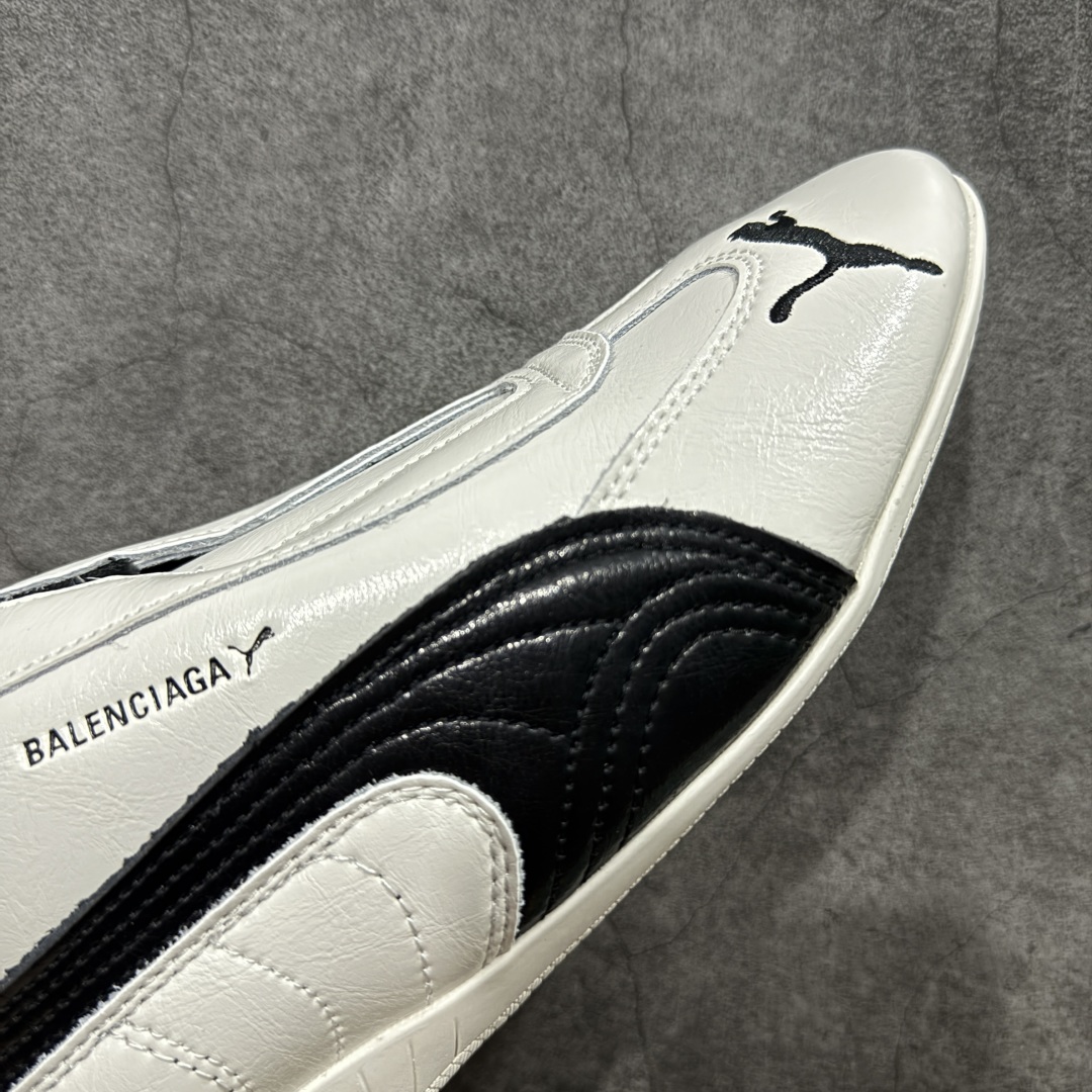 图片[6]-【首发版】Balenciaga 巴黎世家联名款The Open Product x Puma Speedcat 极速赛车系列彪马低帮生活休闲鞋 原装档案原数据纸版楦型 采用原厂皮料材质 二次成型\’猛帮\’成型工艺 全球知名运动品牌PUMA宝马赛车系列，融合了宝马车队的标志性配色，以趣味十足又前卫复古的设计引领潮流，将赛道精神融入街头时尚，开启前卫竞速之旅。自1978年巴伐利亚车队走上世界舞台，宝马赛车就在全球汽车制造和赛车运动领域留下了浓墨重彩的一笔。全新的两款BMW MMS Roma与BMW MMS Speedboat鞋款，均从宝马车型中汲取灵感。以黑或白为底色，融入经典配色，主打前卫复古风。Roma鞋款的鞋侧以复古的流线造型，缀以宝马经典Logo，巧妙吸睛；而Speedcat鞋款以亮眼三色条纹元素缀以舒适鞋面，赋予了独特的个性美学，演绎赛车的无尽能量 货号 406515-02 尺码 36 37 38 39 40 41 42 43 44 45 ｛官方同布 无半码｝ ⚠️-选品中心