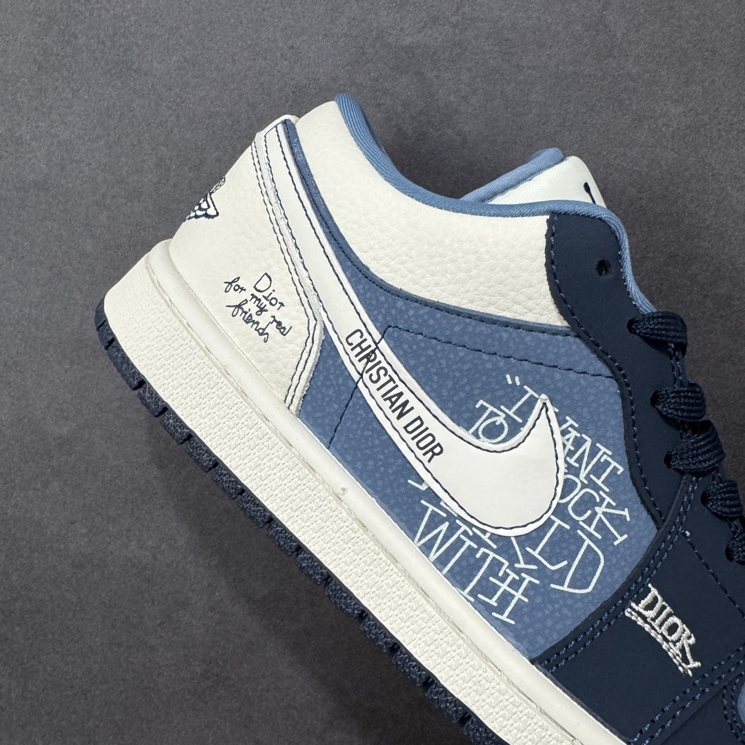 图片[6]-【定制版】Nike Jordan Air Jordan 1 x DIOR 蓝白小勾 纯原大厂出品 极力推荐 定制鞋盒 大厂纯原品质出货 超高清洁度 皮料切割干净无任何毛边 细节完美 货号：LD8888-006 尺码： 36 36.5 37.5 38 38.5 39 40 40.5 41 42 42.5 43 44 44.5 45-选品中心