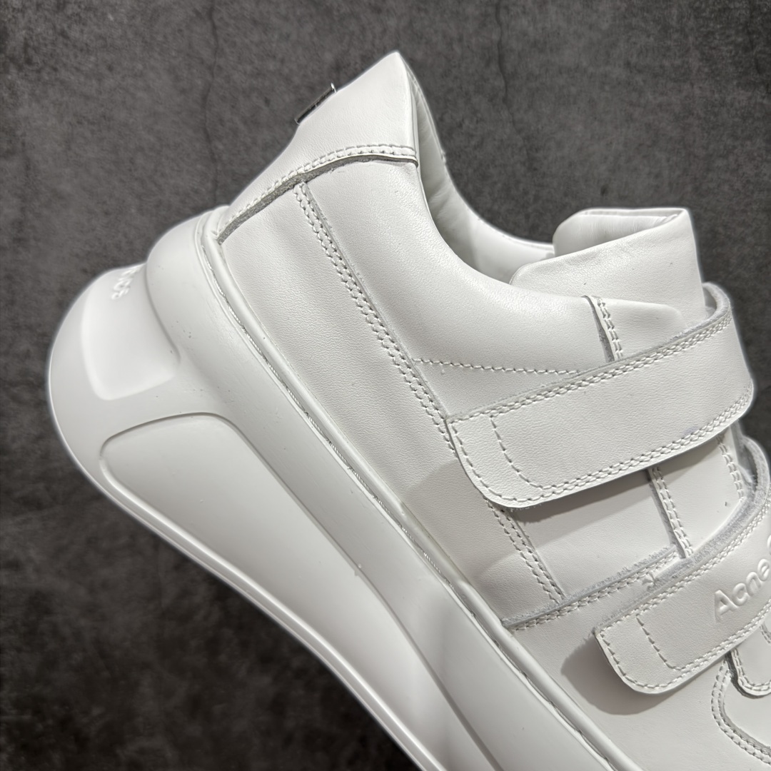 图片[7]-【New Star版本】Acne Studios Steffey Velcro Strap Sneakers 维可搭扣系列低帮笑脸魔术贴厚底老爹风休闲运动鞋 厚底可增高7CM. 各种风格都能驾驭. 适合各种场景搭配购入原版开发皮料辅料按原鞋标准定制独立磨具区别市面流通版本佛山大厂出品出厂经过QC质检 细节 品控到位 完全遵循原版工艺打造 女鞋广东原产 原楦开发纸版楦型 配置防尘袋及包装物 采用粒面头层小牛皮革鞋面材质 内嵌灌注式PU缓震乳胶脚垫 原数据开发光泽TPU防变形增厚橡胶大底 尺码：35-40-选品中心