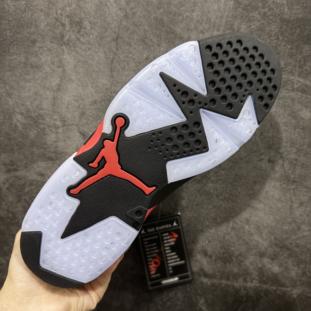 图片[9]-【原厂版本】Air Jordan AJ6 Retro 反转红外线2026复刻黑红 CT8529-001 耗时半年巨作 全套原纸板楦头开发 确保原汁原味 完美呈现六代版型 一比一鞋头弧度高度鞋身弧度 数据细节工艺流程均保持一致 定制优质皮料 完美鞋型匹配公司货 正确TPU鞋舌锁扣 最新原厂底模 大底卡色咬花完美 鞋柜必备鞋款 终端现货供应 尺码：40 40.5 41 42 42.5 43 44 44.5 45 46 47.5-选品中心
