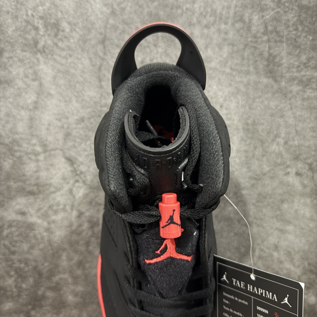 图片[8]-【原厂版本】Air Jordan AJ6 Retro 反转红外线2026复刻黑红 CT8529-001 耗时半年巨作 全套原纸板楦头开发 确保原汁原味 完美呈现六代版型 一比一鞋头弧度高度鞋身弧度 数据细节工艺流程均保持一致 定制优质皮料 完美鞋型匹配公司货 正确TPU鞋舌锁扣 最新原厂底模 大底卡色咬花完美 鞋柜必备鞋款 终端现货供应 尺码：40 40.5 41 42 42.5 43 44 44.5 45 46 47.5-选品中心