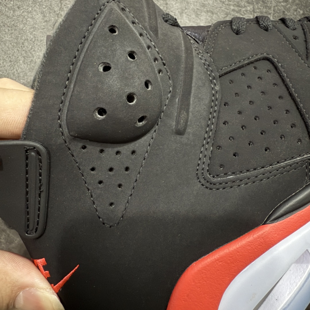 图片[3]-【原厂版本】Air Jordan AJ6 Retro 反转红外线2026复刻黑红 CT8529-001 耗时半年巨作 全套原纸板楦头开发 确保原汁原味 完美呈现六代版型 一比一鞋头弧度高度鞋身弧度 数据细节工艺流程均保持一致 定制优质皮料 完美鞋型匹配公司货 正确TPU鞋舌锁扣 最新原厂底模 大底卡色咬花完美 鞋柜必备鞋款 终端现货供应 尺码：40 40.5 41 42 42.5 43 44 44.5 45 46 47.5-选品中心