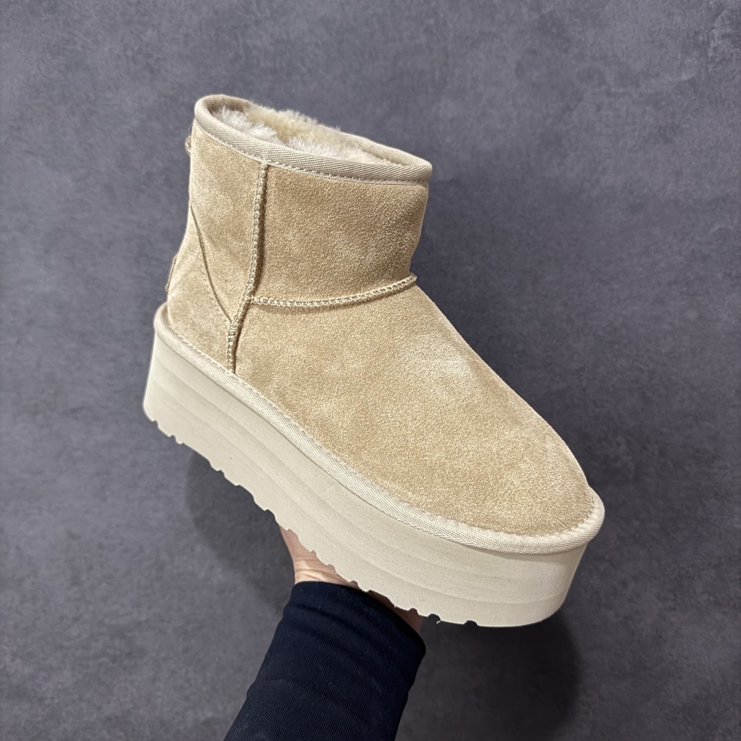 图片[3]-【莞产X1版本】 市面顶级版本 UGG Mini 4991厚底中筒5cm 小红书爆款 广州外贸大厂生产 鞋头到鞋垫真羊皮毛一体 独立外盒包装 芯片 带防水工艺 区别市面任何版本 5cm厚底 独立原版开发大底 羊绒鞋垫 冬季保暖外出 家居都是很适合的选择 进年uug推出款式系列 局部偏向年轻消费者喜好 也走到时尚潮流穿搭的前沿 鞋身材质 防泼水涂层翻毛皮鞋面 17毫米UGGPURE™植入式羊毛内底 轻便防滑舒适橡胶外底 带有品牌LOGO商标 带全套包装 尺码： 35 36 37 38 39 40-选品中心