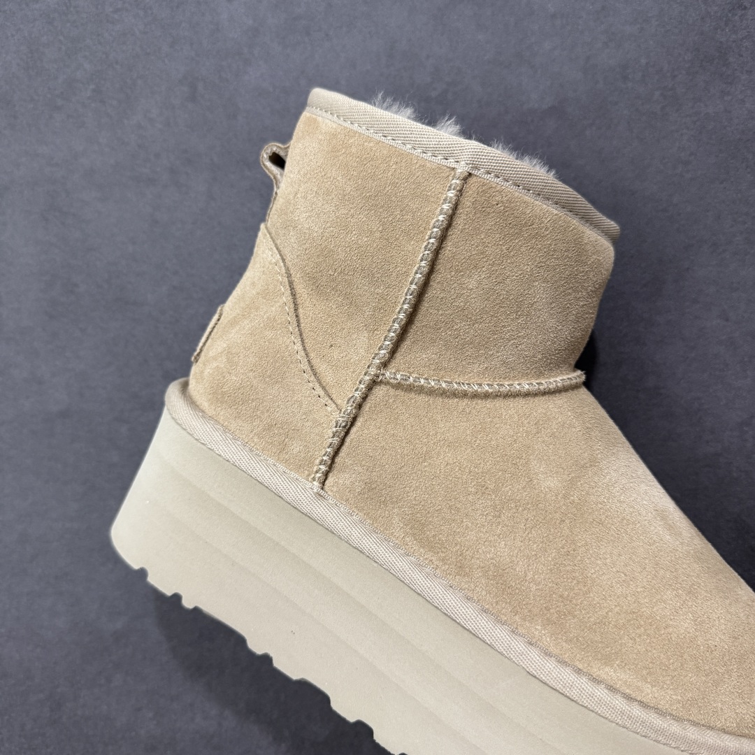 图片[6]-【莞产X1版本】 市面顶级版本 UGG Mini 4991厚底中筒5cm 小红书爆款 广州外贸大厂生产 鞋头到鞋垫真羊皮毛一体 独立外盒包装 芯片 带防水工艺 区别市面任何版本 5cm厚底 独立原版开发大底 羊绒鞋垫 冬季保暖外出 家居都是很适合的选择 进年uug推出款式系列 局部偏向年轻消费者喜好 也走到时尚潮流穿搭的前沿 鞋身材质 防泼水涂层翻毛皮鞋面 17毫米UGGPURE™植入式羊毛内底 轻便防滑舒适橡胶外底 带有品牌LOGO商标 带全套包装 尺码： 35 36 37 38 39 40-选品中心