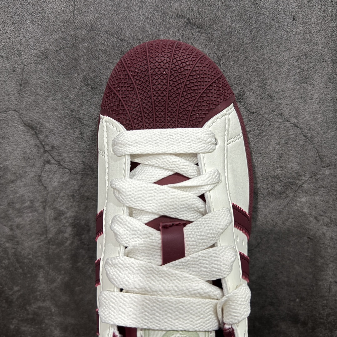 图片[5]-【H1纯原】阿迪达斯/三叶草Adidas Originals Superstar II 经典贝壳头系列低帮百搭休闲运动板鞋“皮革米白酒红”KJ6981 男女鞋真标半码制 升级原楦原纸版开发 采用牛剖革鞋面材质。2020改良全包围鞋垫 正确2020版鞋底模具及扇贝头盖片❗ 尺码：35⅔ 36 36⅔ 37⅓ 38 38⅔ 39⅓ 40 40⅔ 41⅓ 42 42⅔ 43⅓ 44 44⅔ 45-选品中心