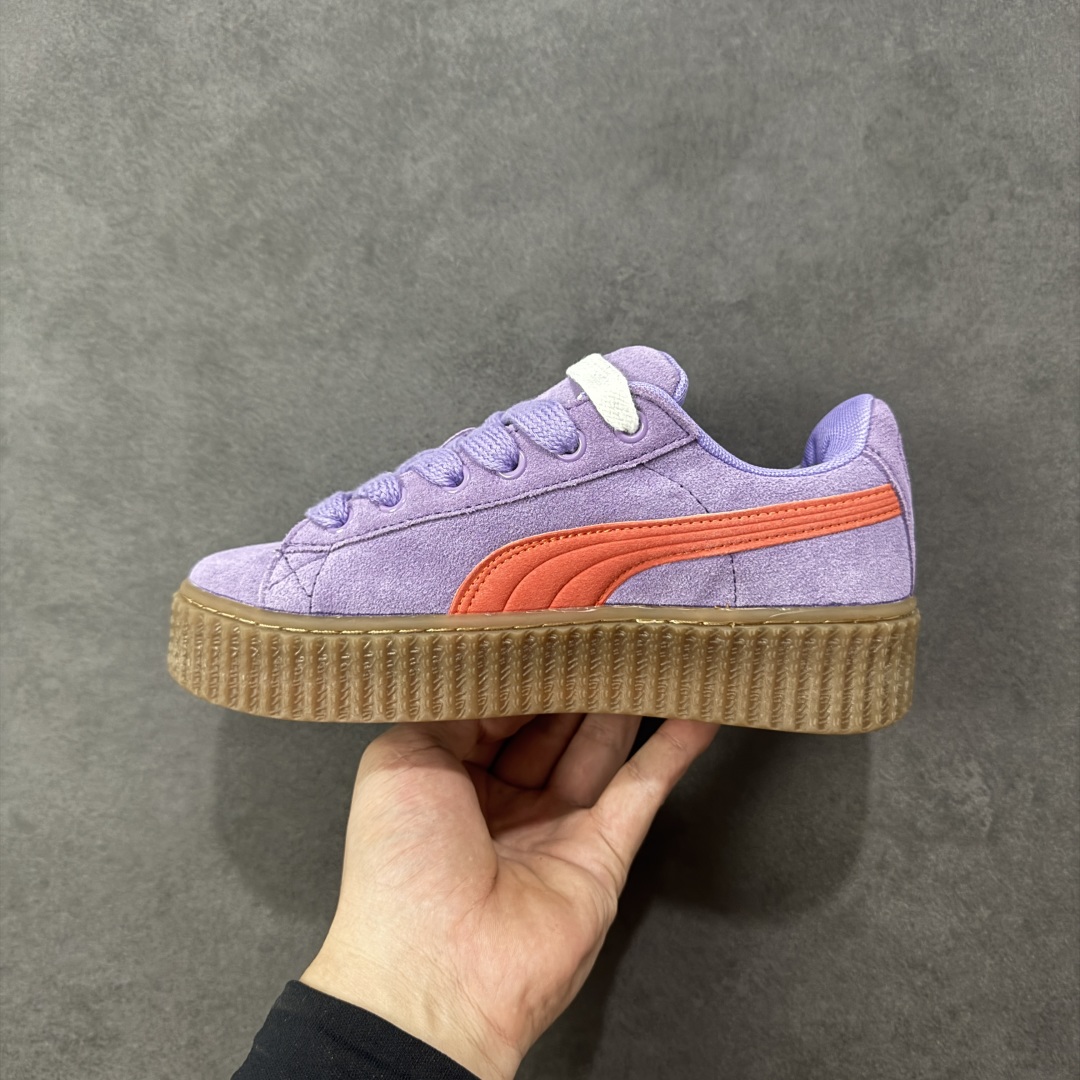 图片[2]-【公司级】Rihanna x Puma Creeper Velvet 彪马蕾哈娜增高松糕厚底板鞋 外贸独立原厂订单 真正TR底 此材料优点是不会受到外界环境气温变化 防滑耐磨 并非市面橡胶合成底 独家SW钢印记号 货号：396403-03 尺码：35.5-45带半码-选品中心